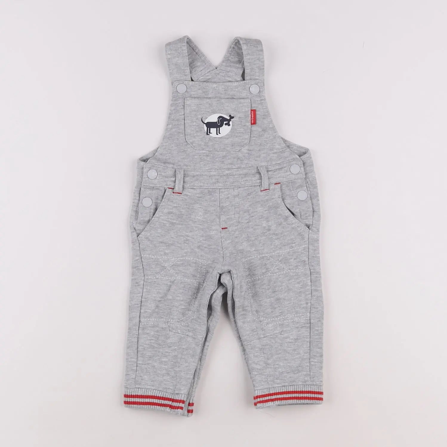 Vertbaudet - salopette gris - 6 mois