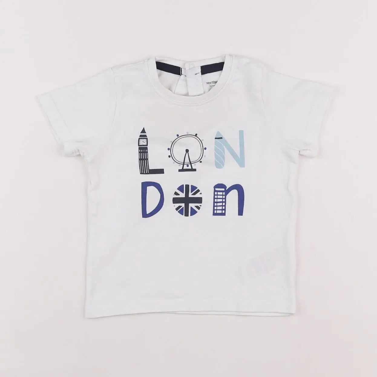 Vertbaudet - tee-shirt blanc - 12 mois