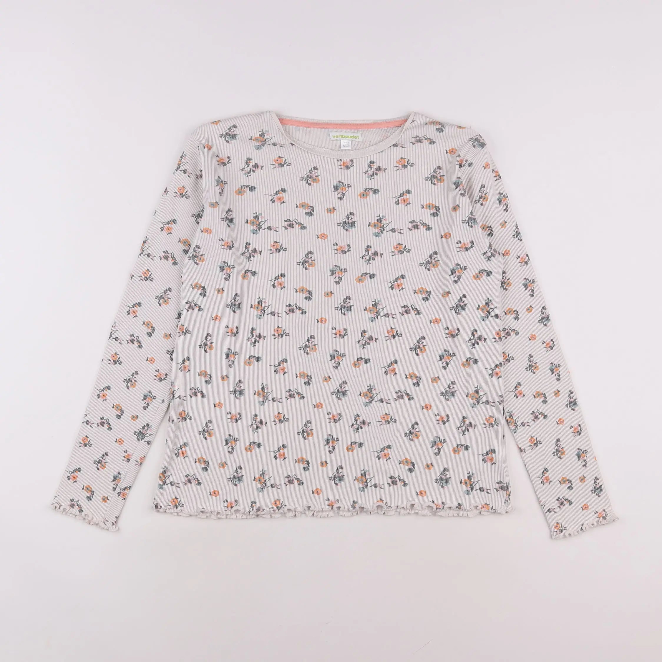 Vertbaudet - tee-shirt beige - 12 ans