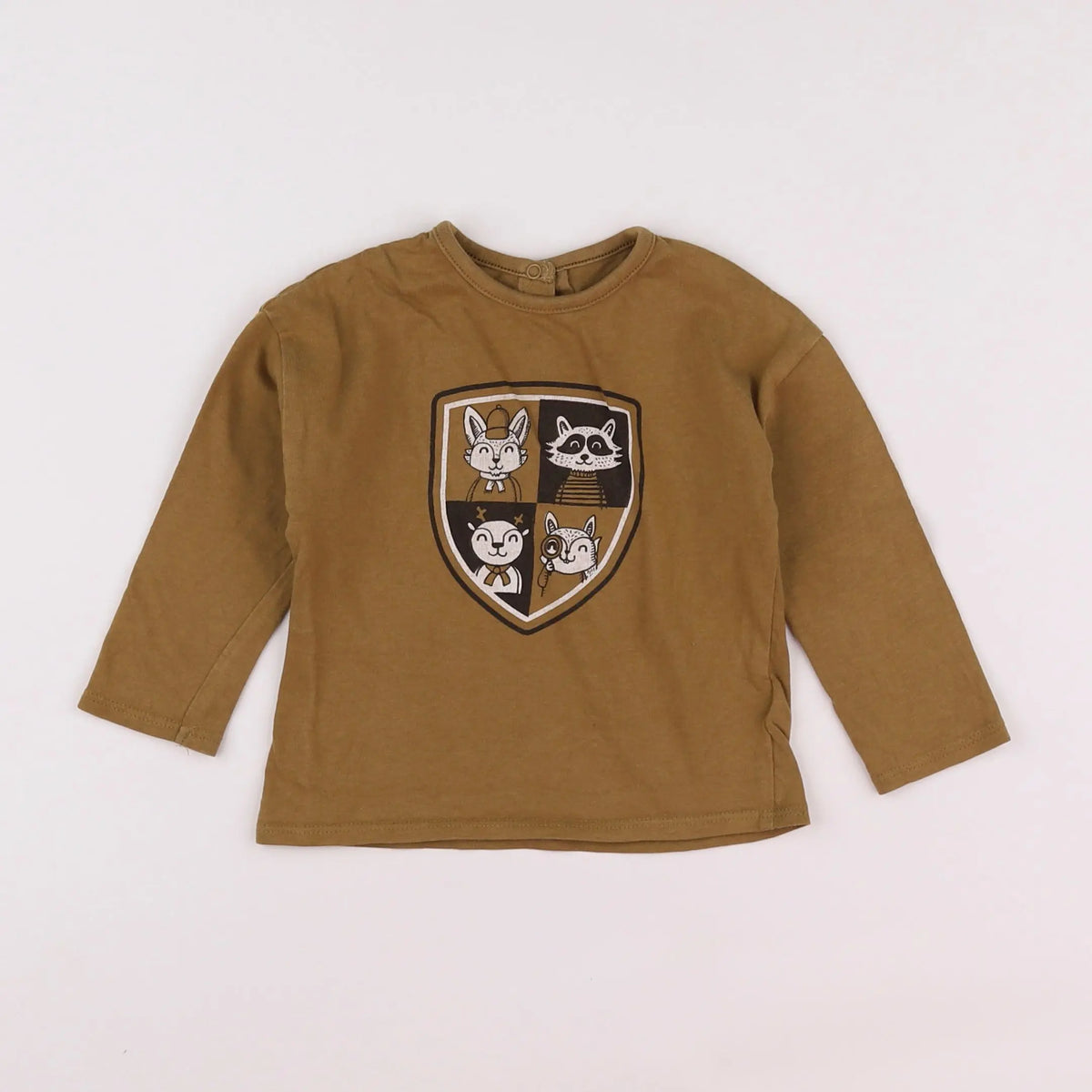 Vertbaudet - tee-shirt marron - 12 mois
