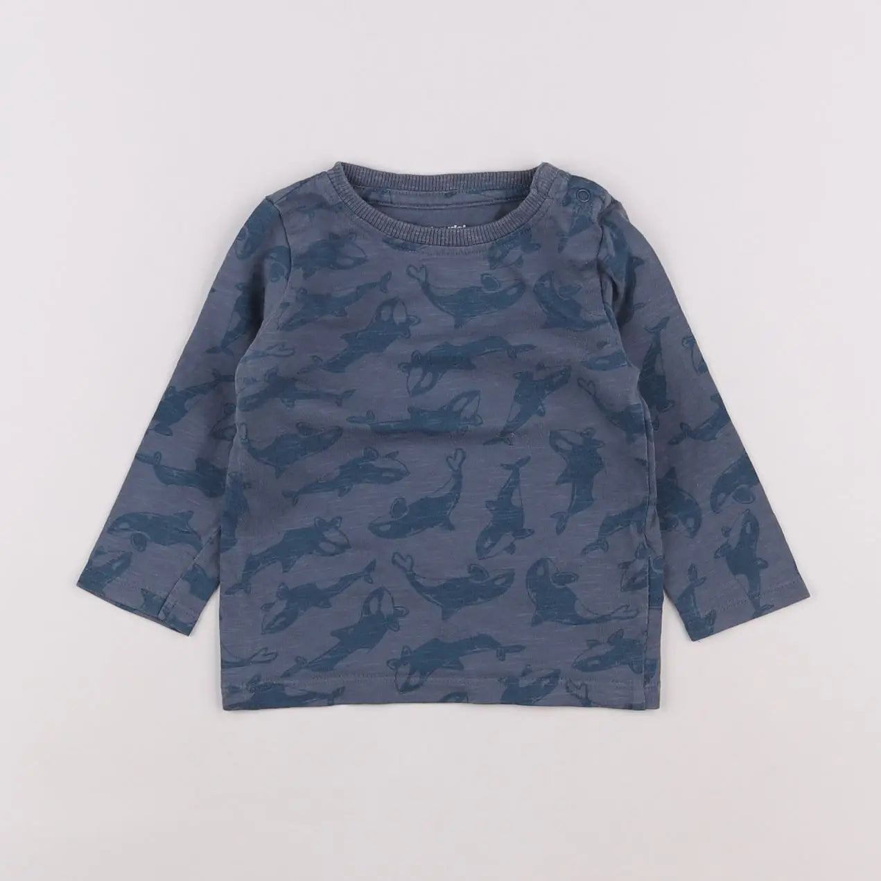 Vertbaudet - tee-shirt bleu - 9 mois