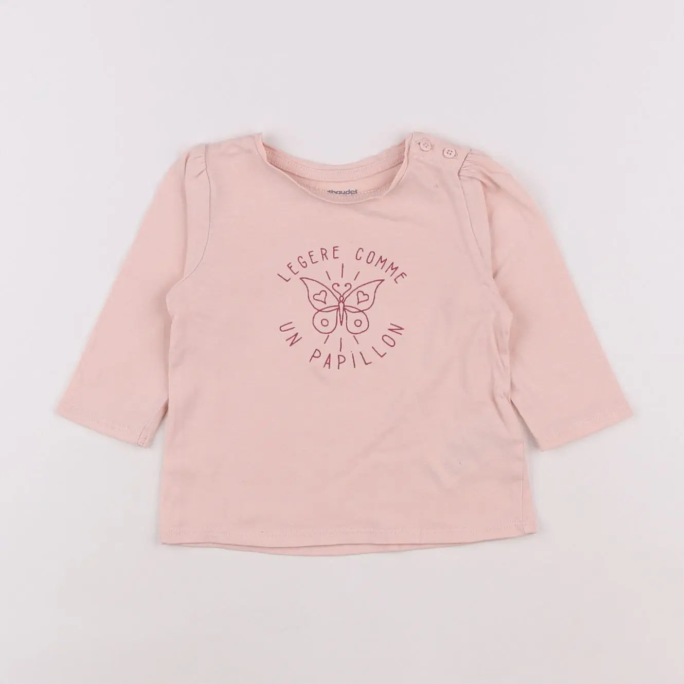 Vertbaudet - tee-shirt rose - 9 mois