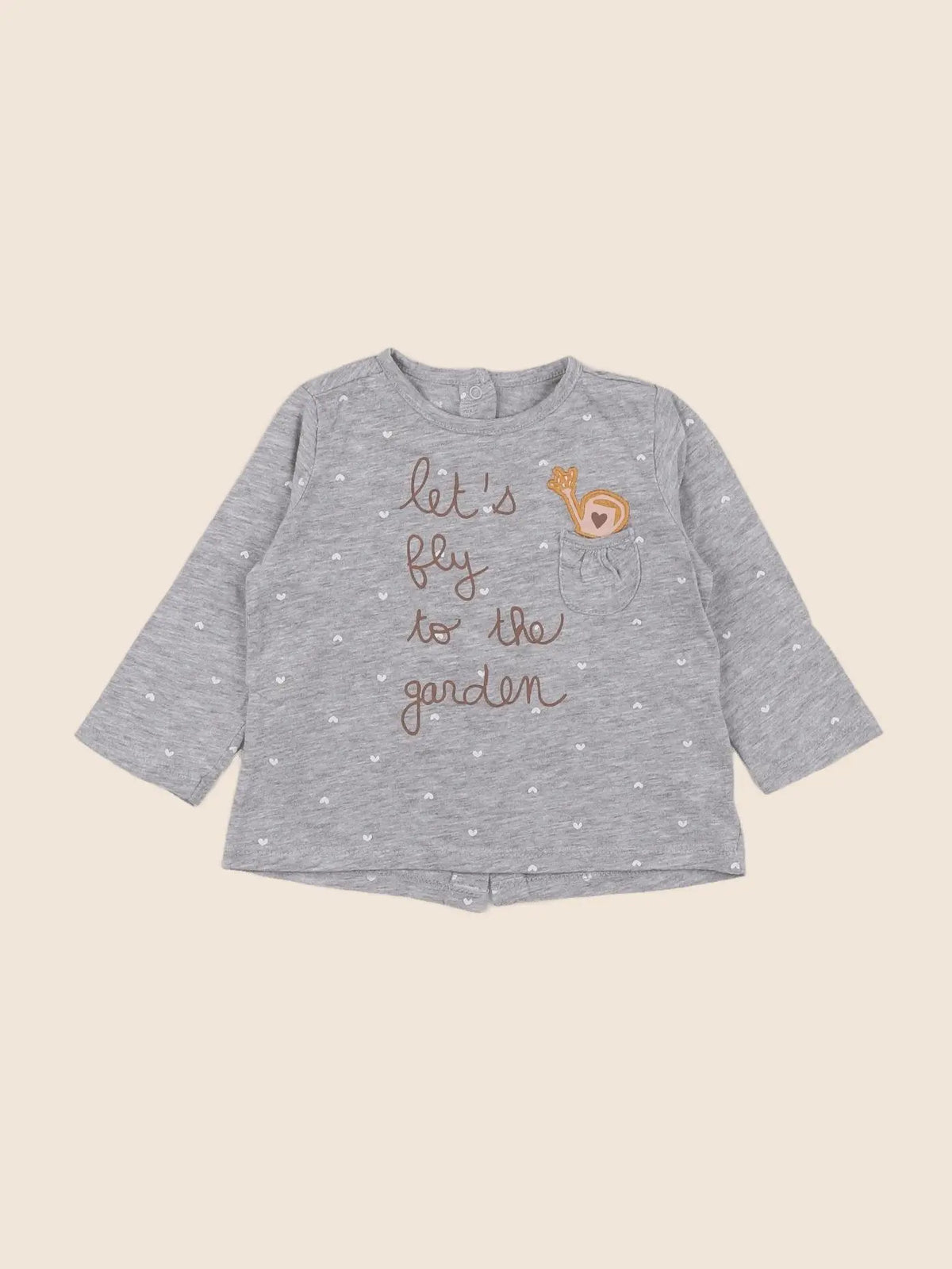 Vertbaudet - tee-shirt gris - 9 mois