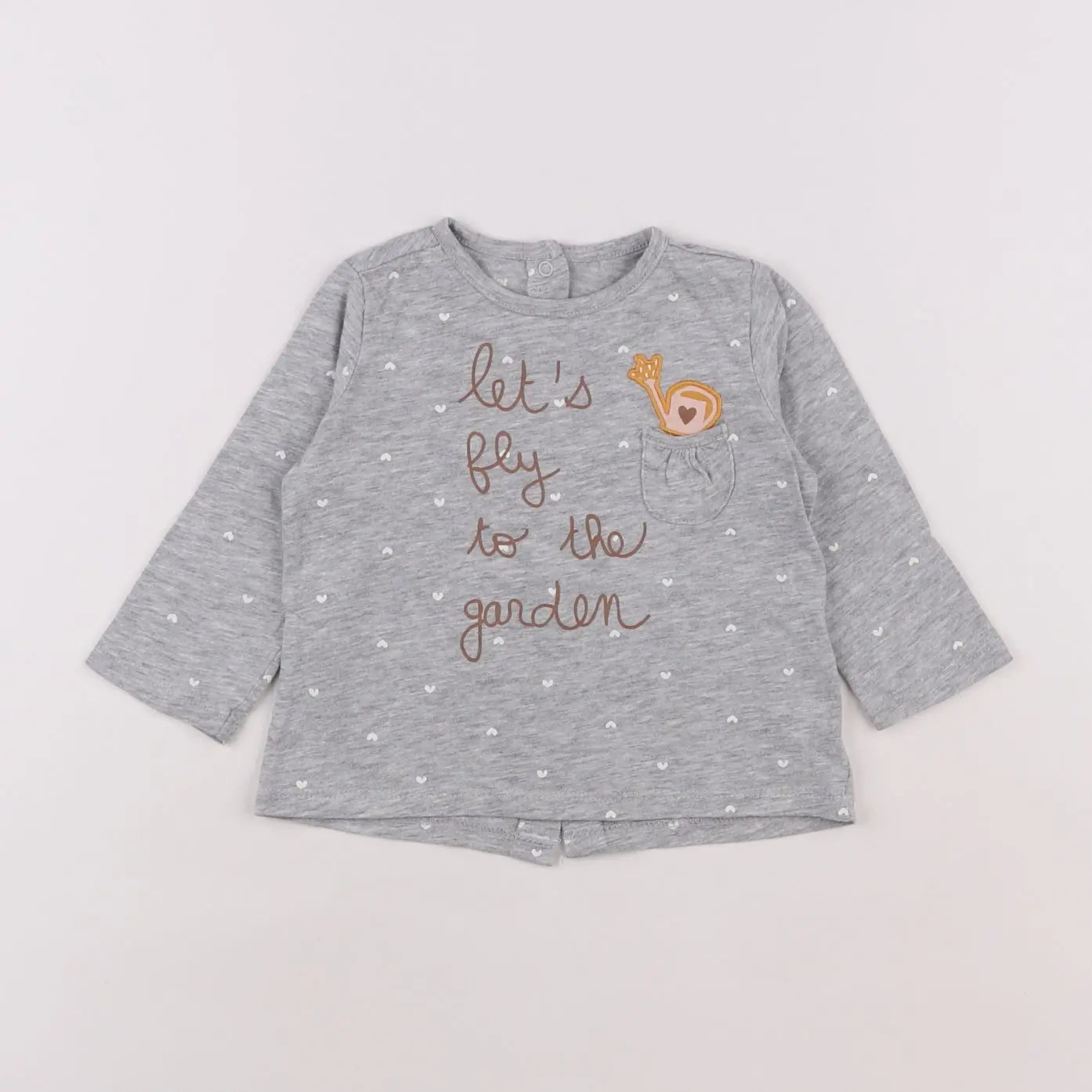 Vertbaudet - tee-shirt gris - 9 mois