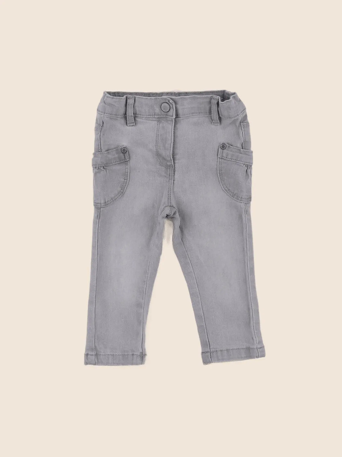 Vertbaudet - jean gris - 9 mois
