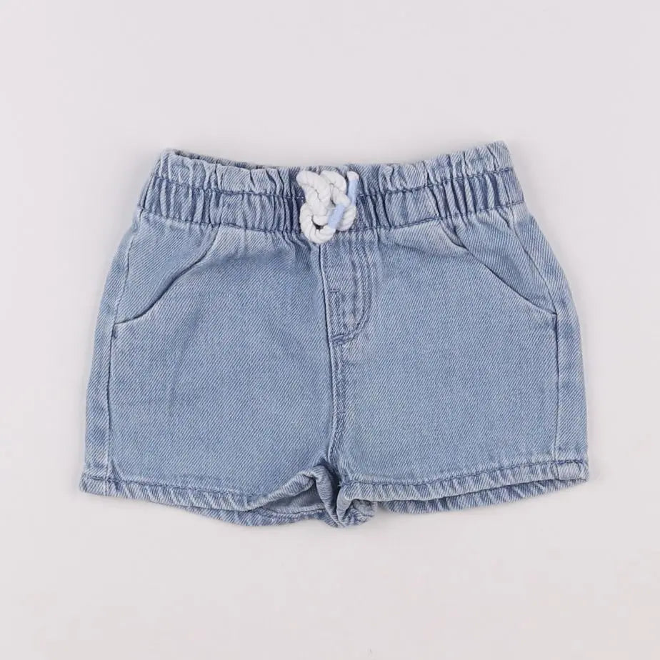 Vertbaudet - short bleu - 9 mois