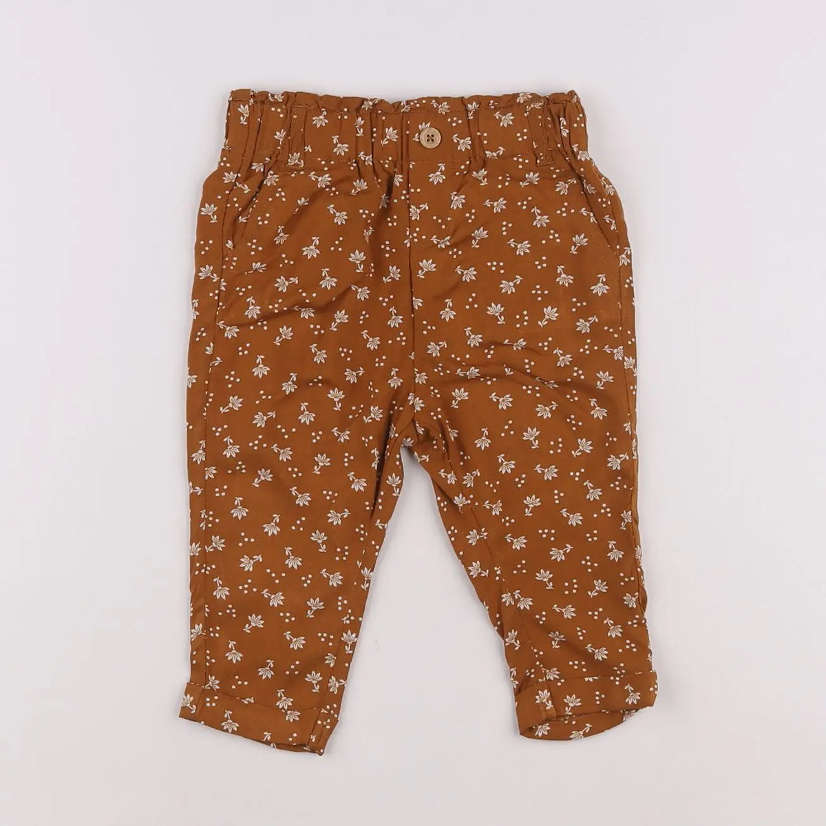 Vertbaudet - pantalon marron - 9 mois
