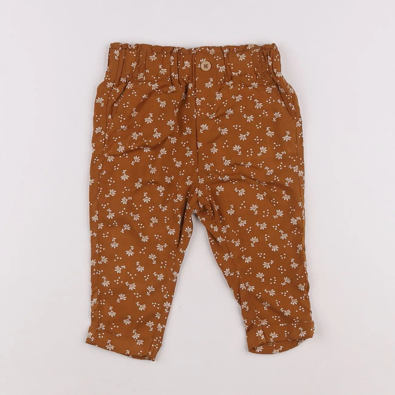 Vertbaudet - pantalon marron - 9 mois
