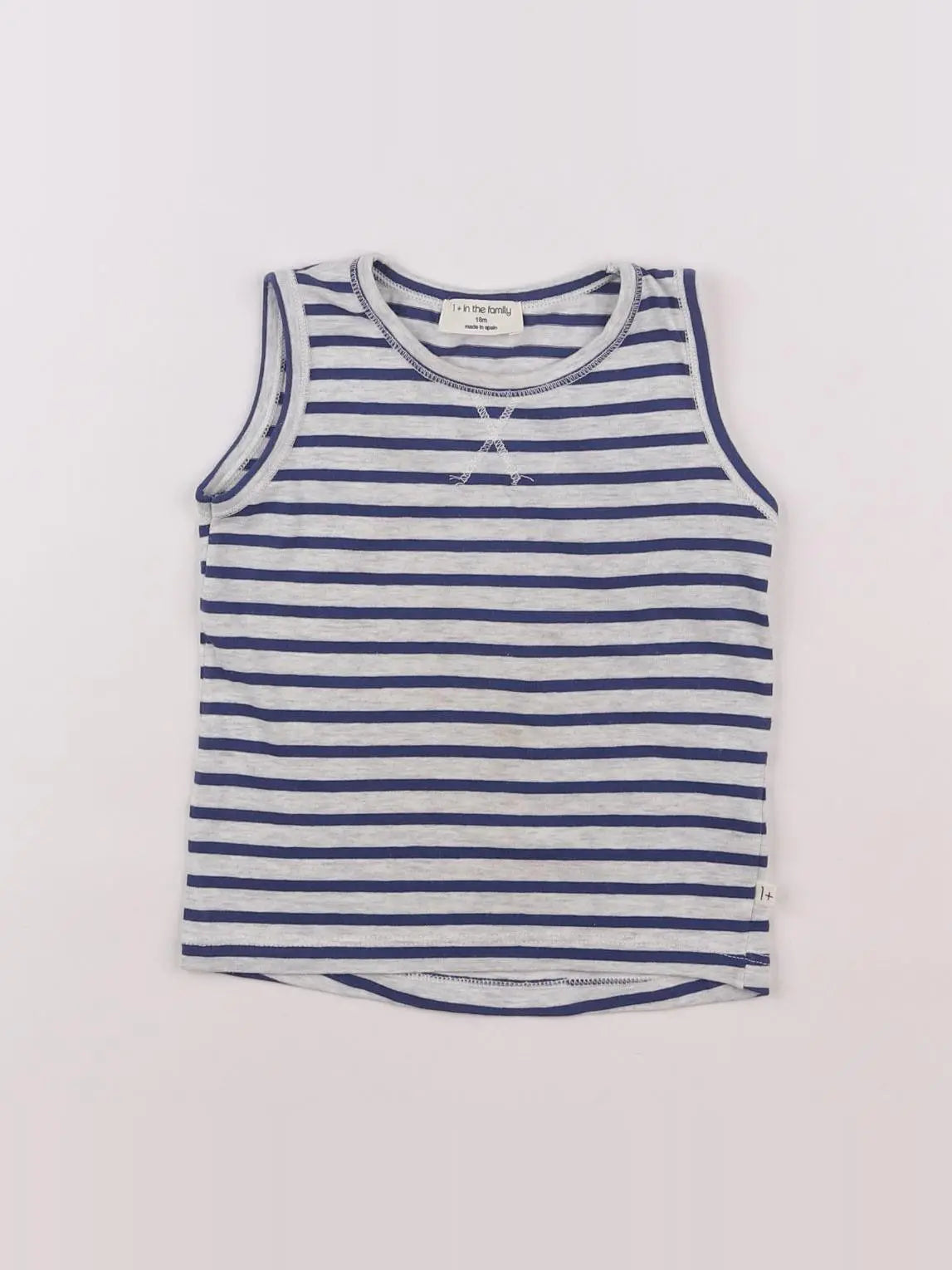 1+ In the family - débardeur bleu, gris - 18 mois