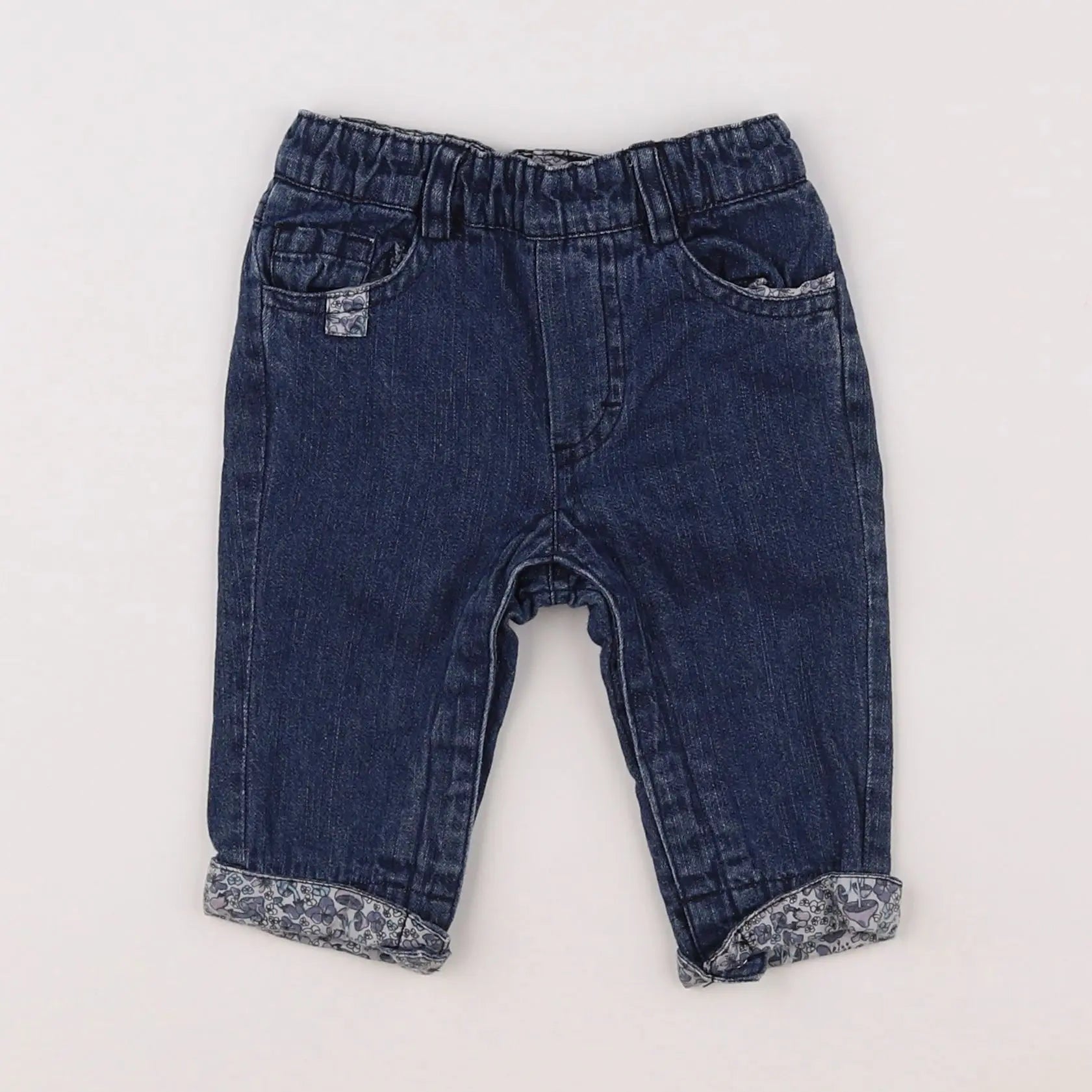 Vertbaudet - pantalon bleu - 6 mois