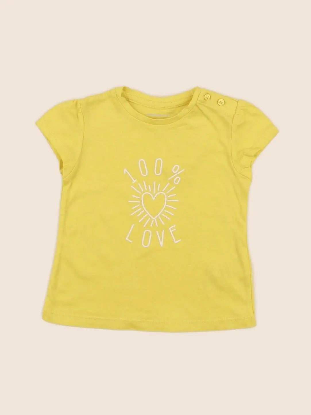 Vertbaudet - tee-shirt jaune - 6 mois