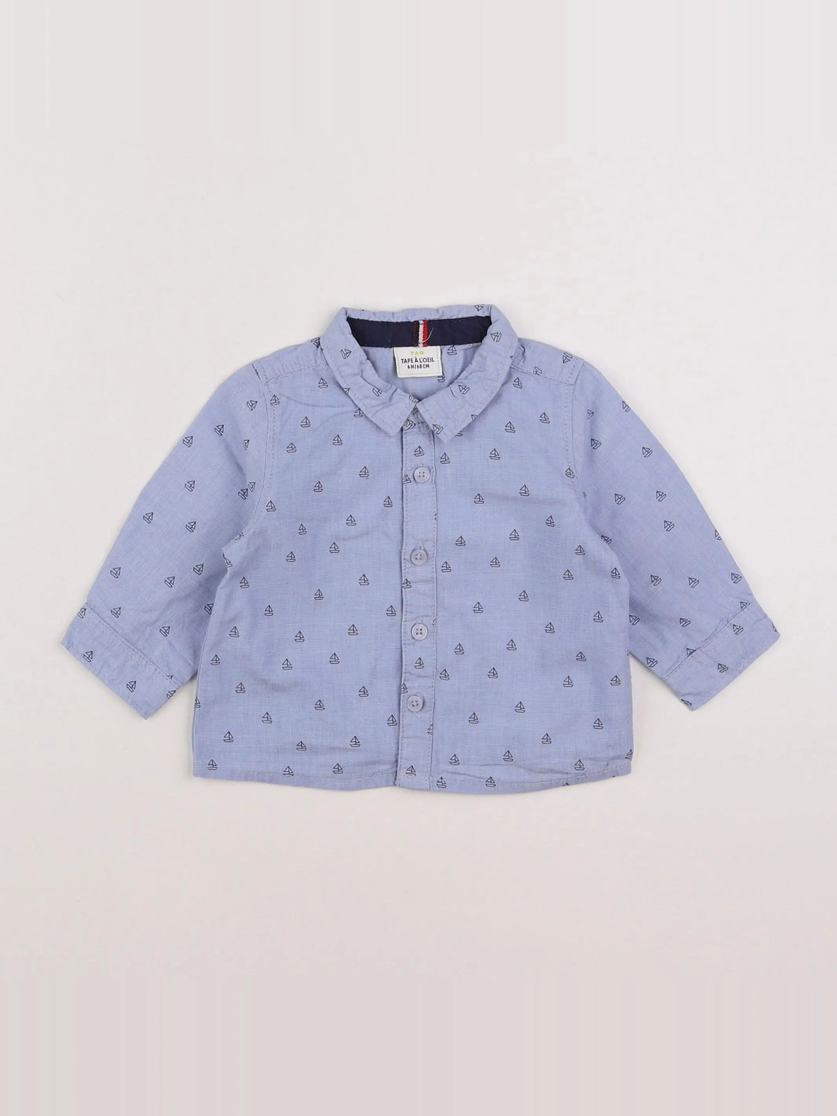 Tape à l'oeil - chemise bleu - 6 mois