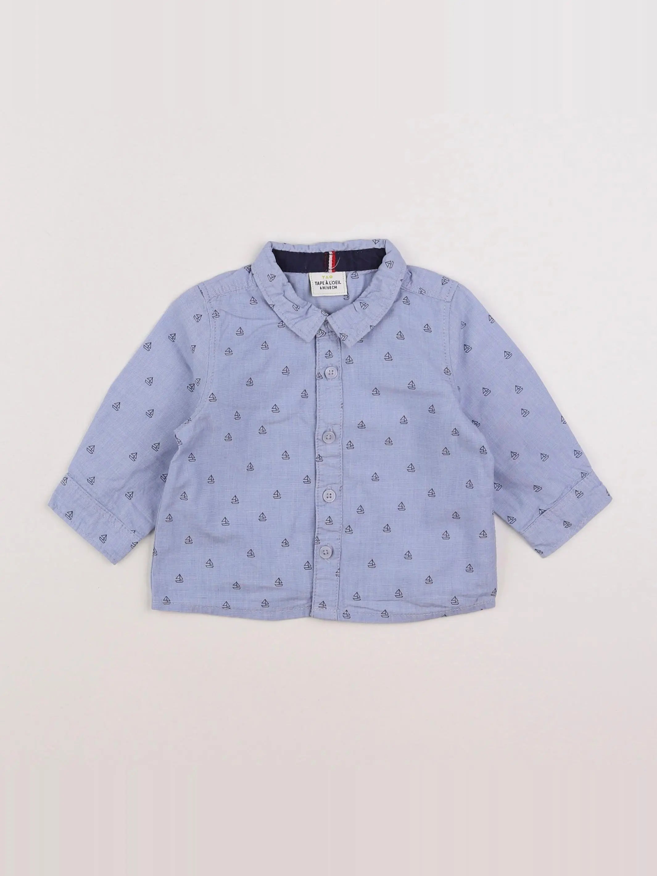 Tape à l'oeil - chemise bleu - 6 mois