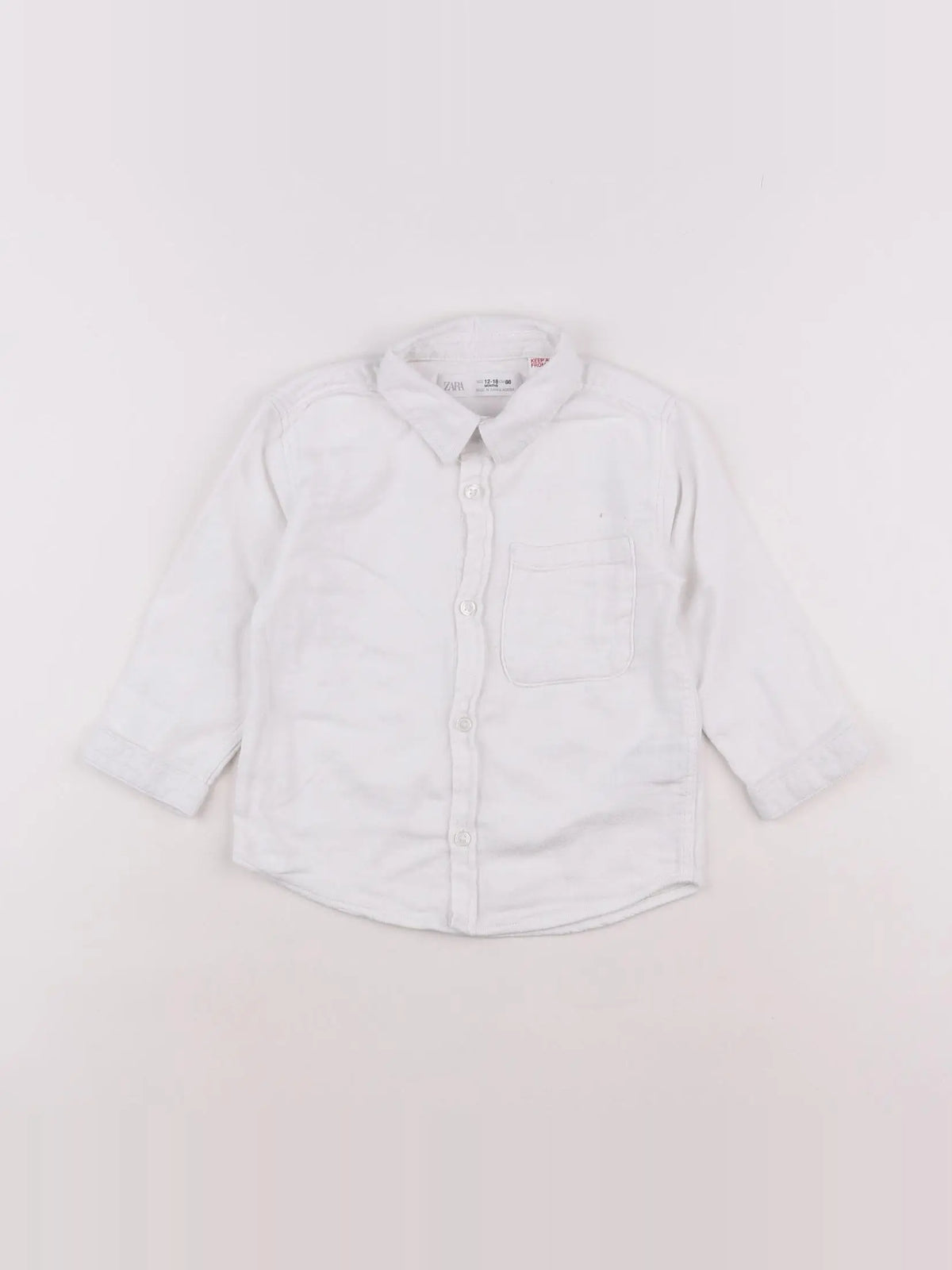 Zara - chemise blanc - 12/18 mois