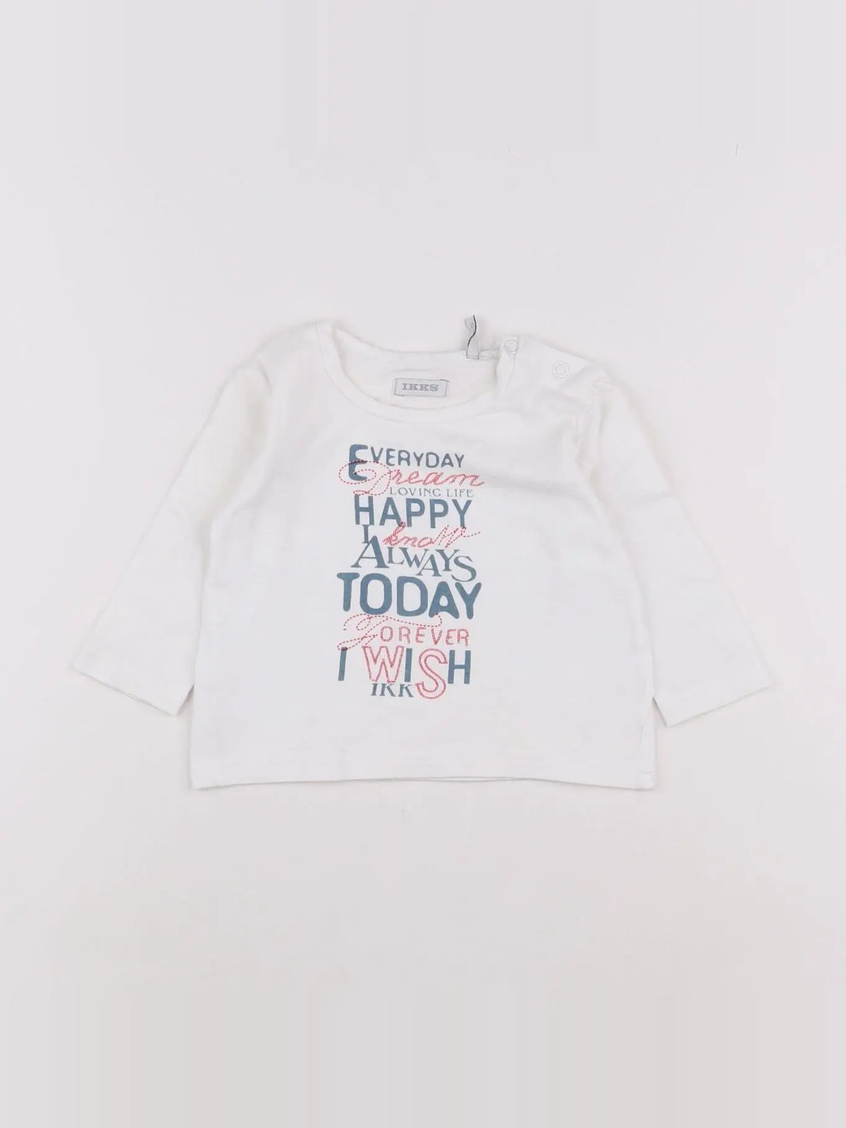 IKKS - tee-shirt blanc - 6 mois