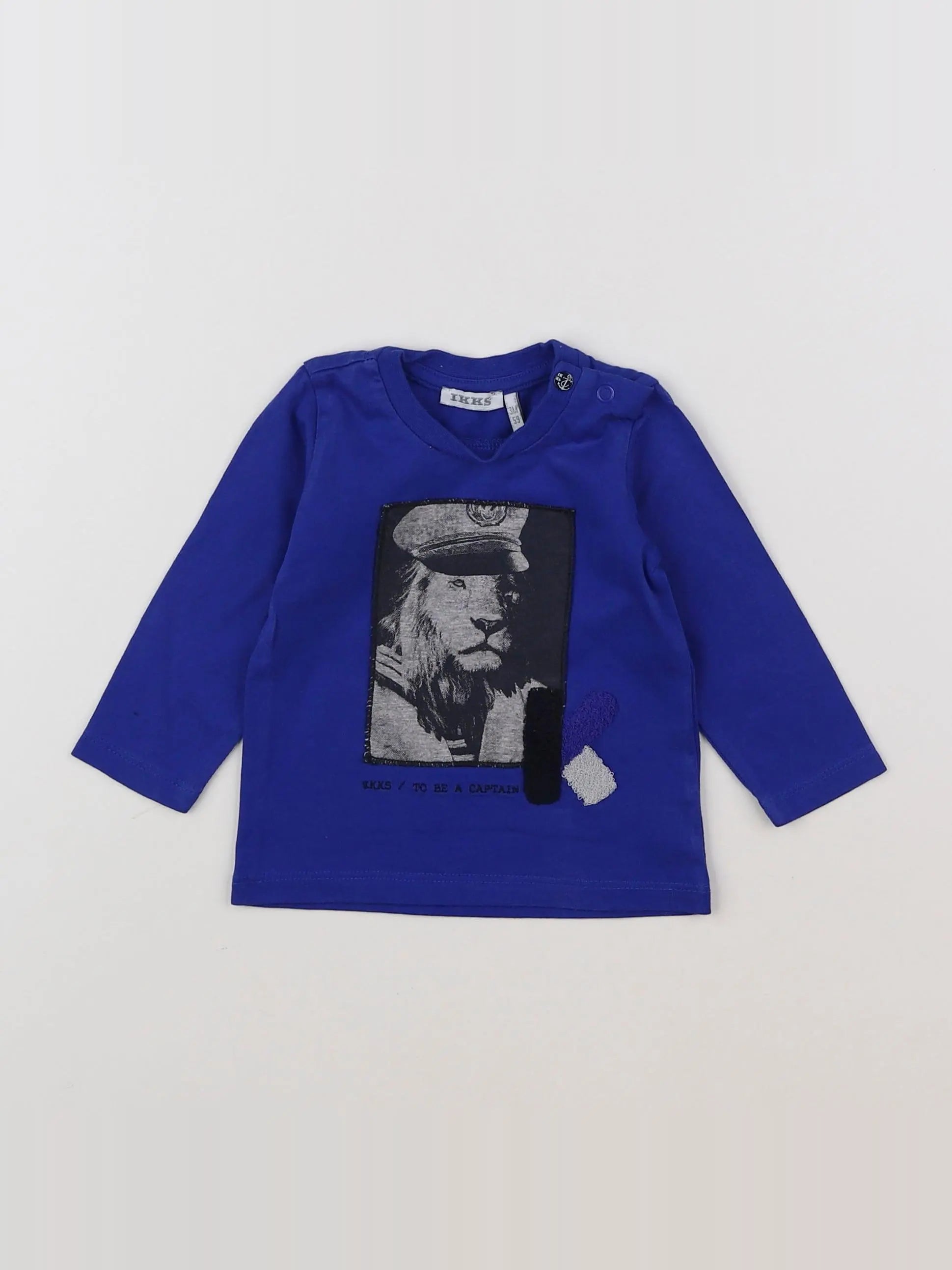 IKKS - tee-shirt bleu - 3 mois