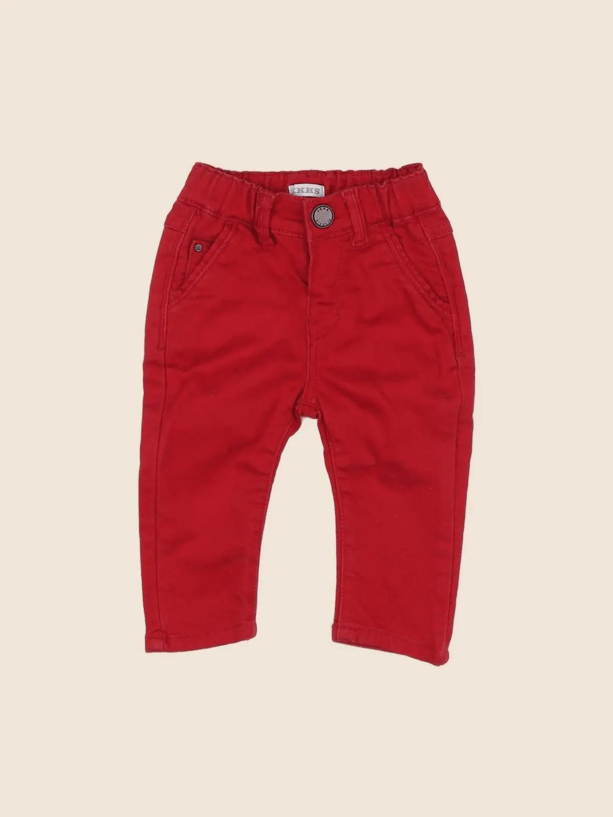IKKS - jean rouge - 6 mois