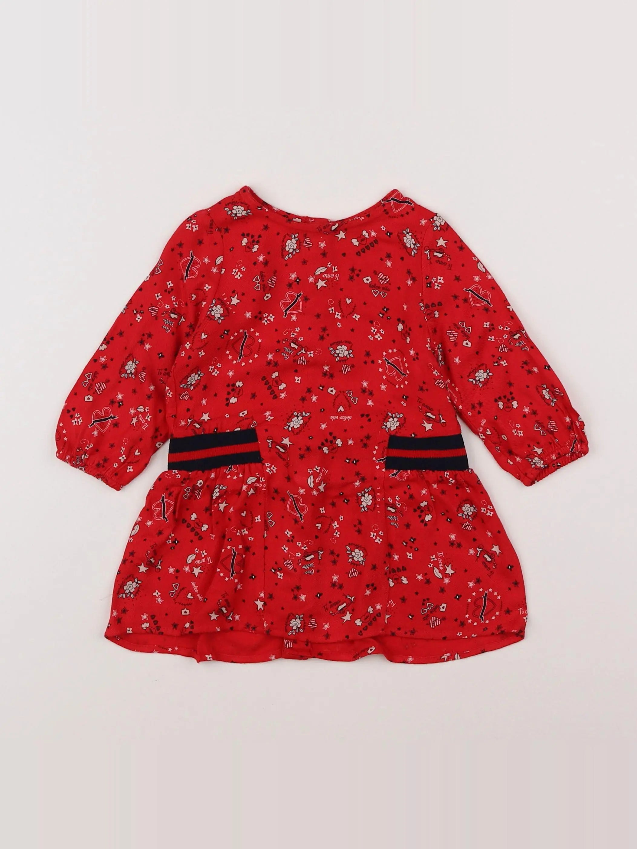 IKKS - robe rouge - 6 mois