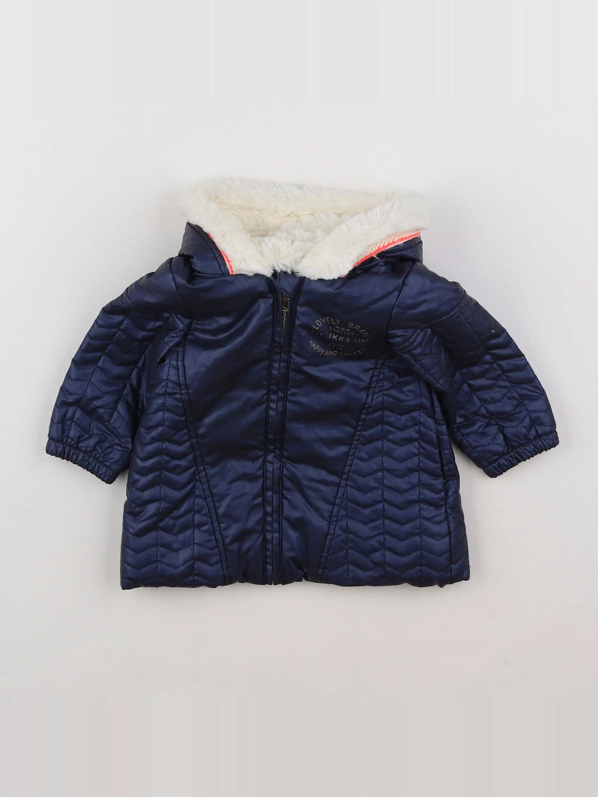 IKKS - doudoune bleu, argent - 6 mois