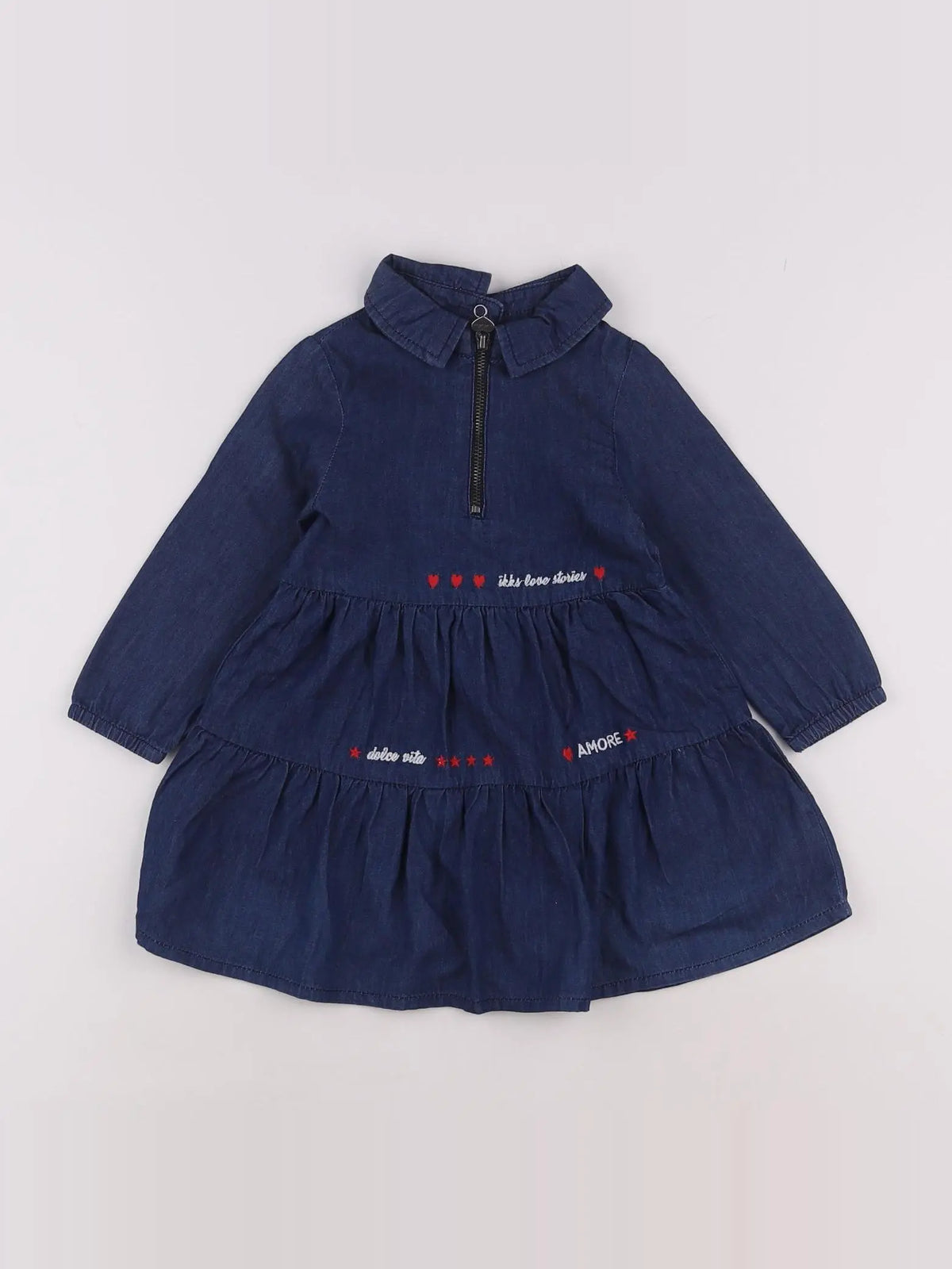 IKKS - robe bleu - 18 mois