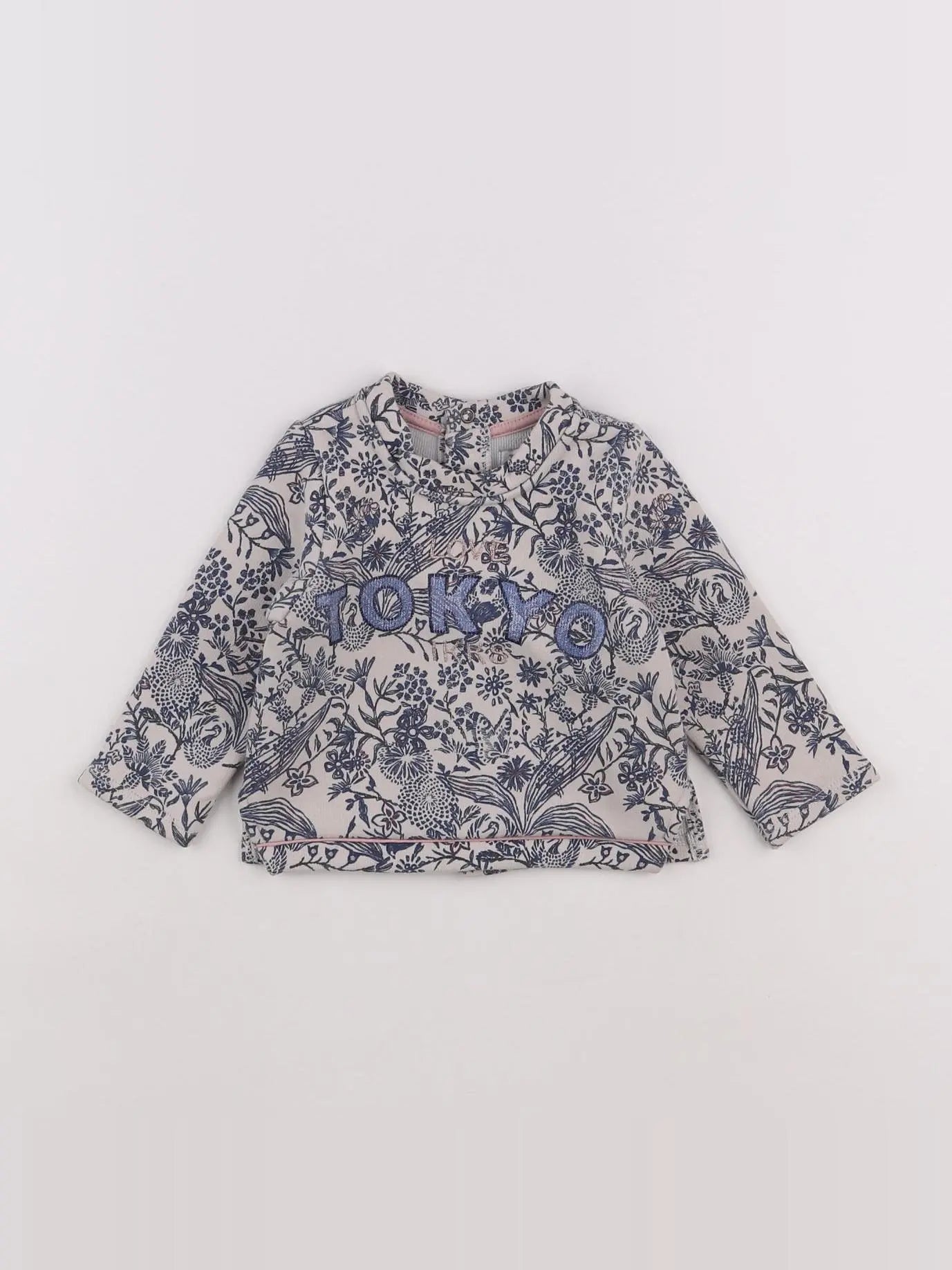 IKKS - sweat bleu - 6 mois