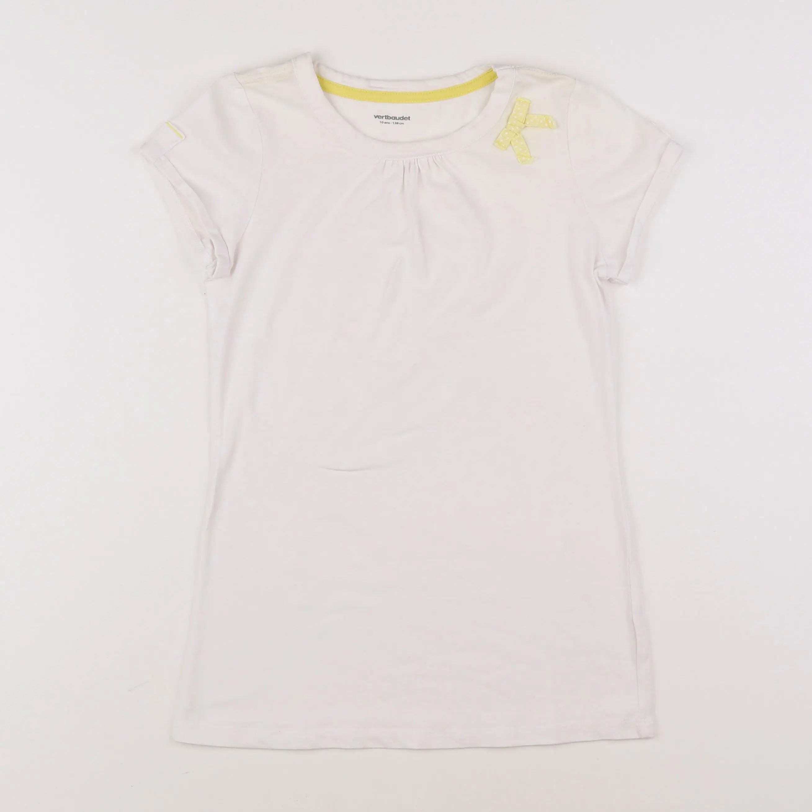 Vertbaudet - tee-shirt blanc - 10 ans