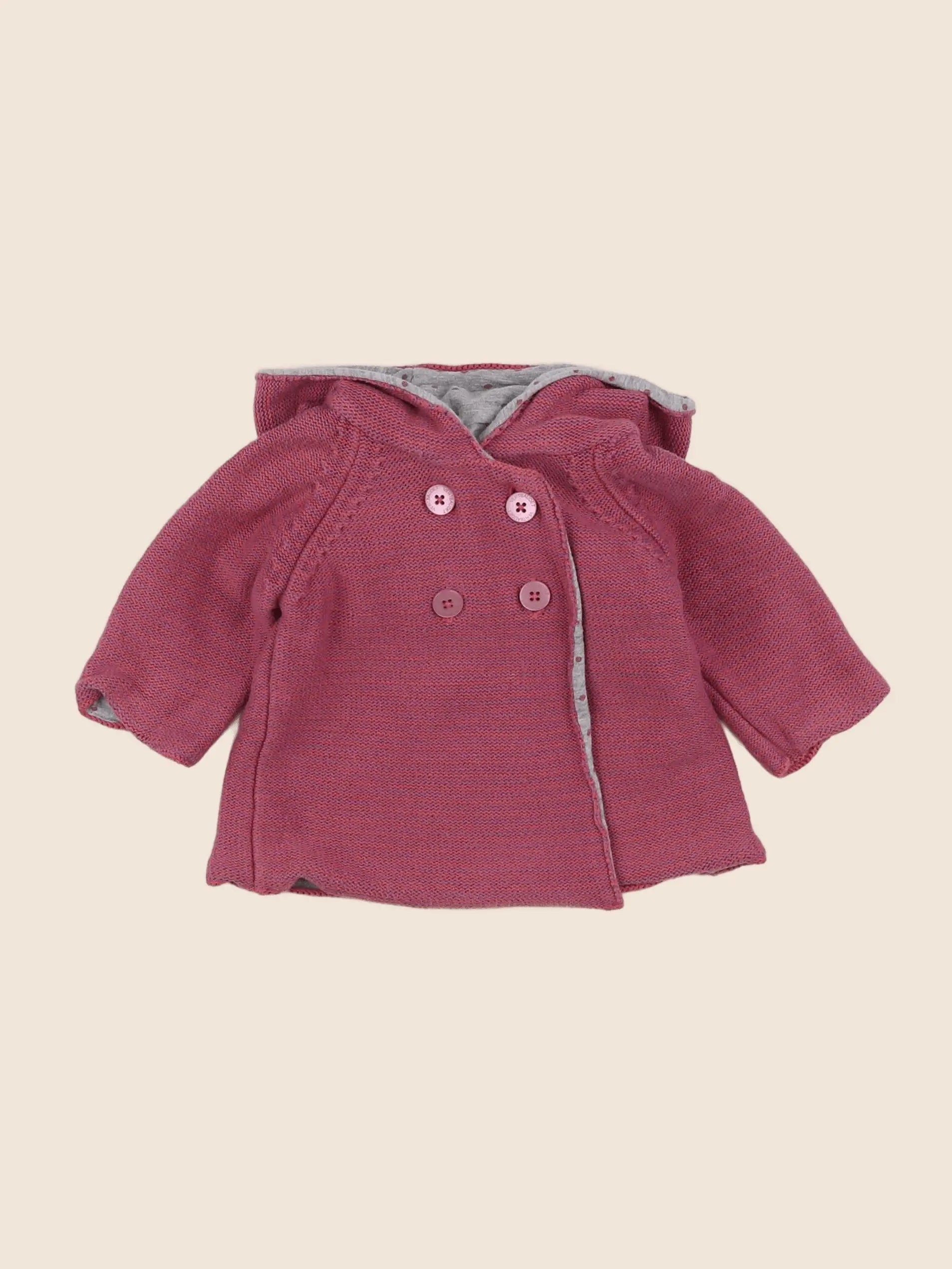 Vertbaudet - gilet rose - 3 mois