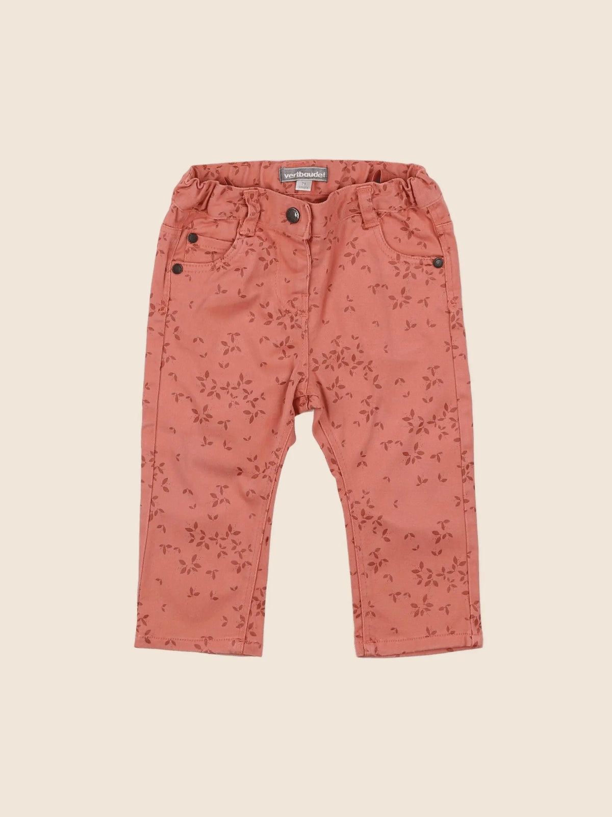 Vertbaudet - pantalon rose - 9 mois