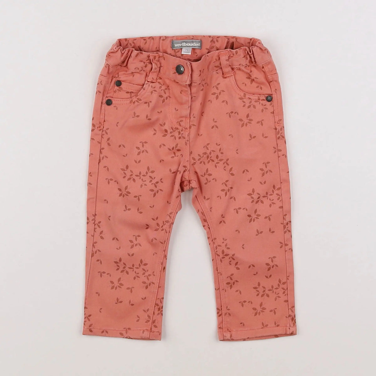 Vertbaudet - pantalon rose - 9 mois