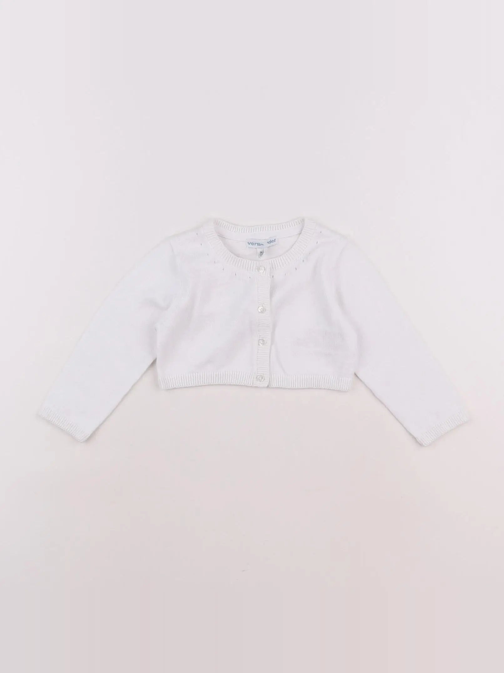 Vertbaudet - gilet blanc - 12 mois