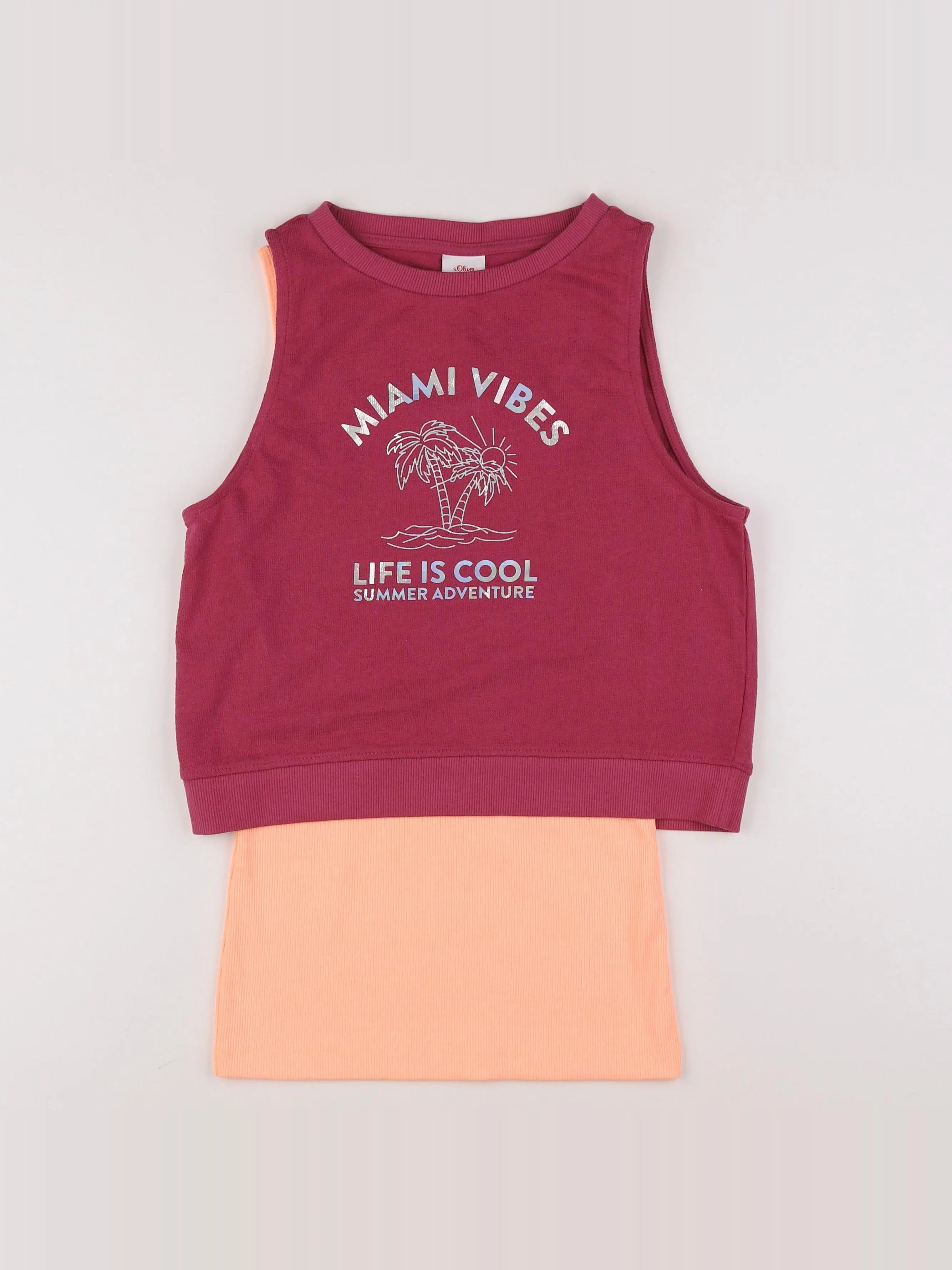 s.Oliver - débardeur rose, orange - 14 ans