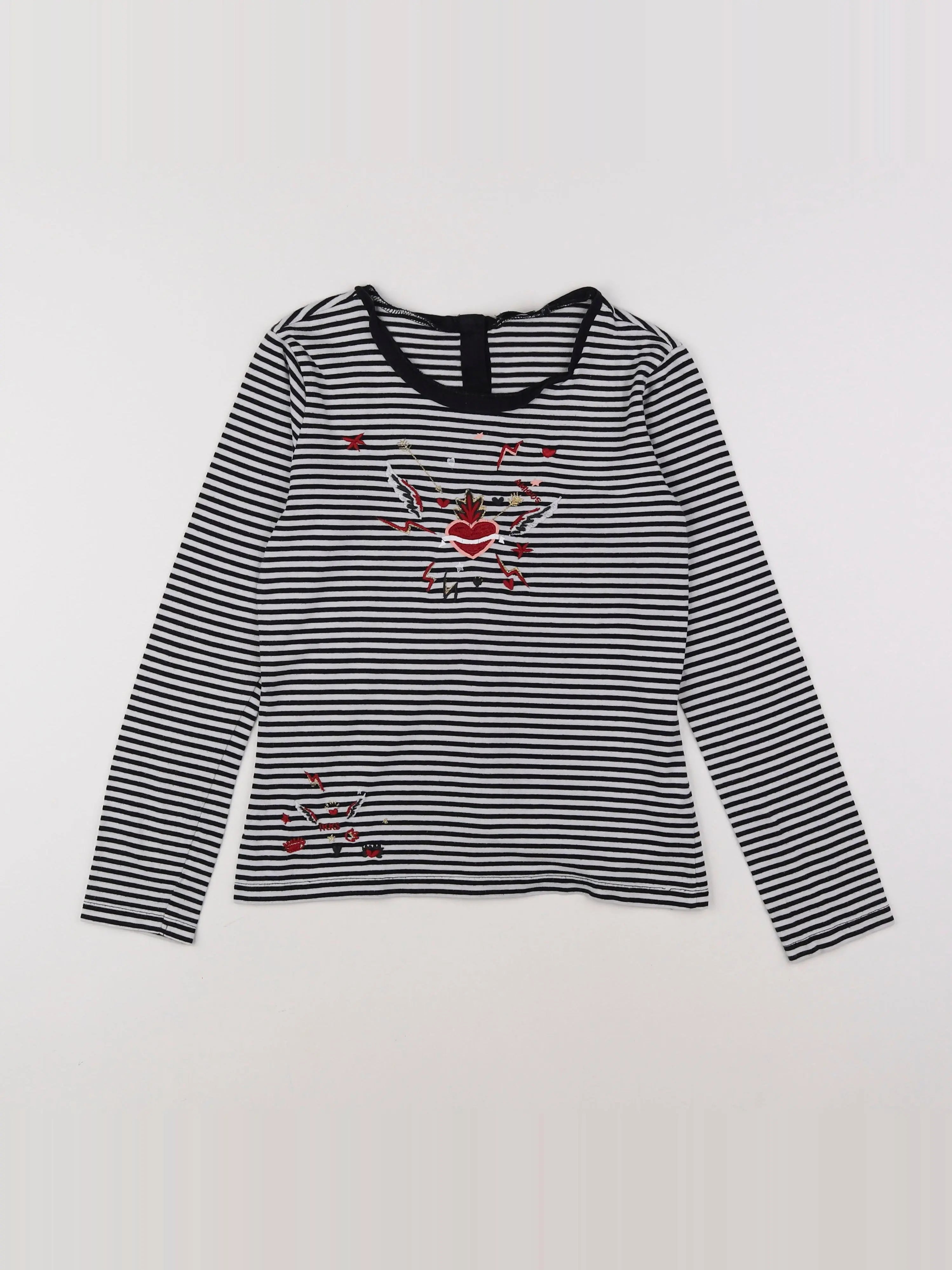 IKKS - tee-shirt blanc, noir - 10 ans