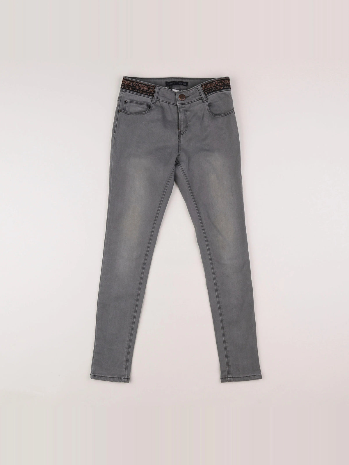 IKKS - jean gris - 10 ans