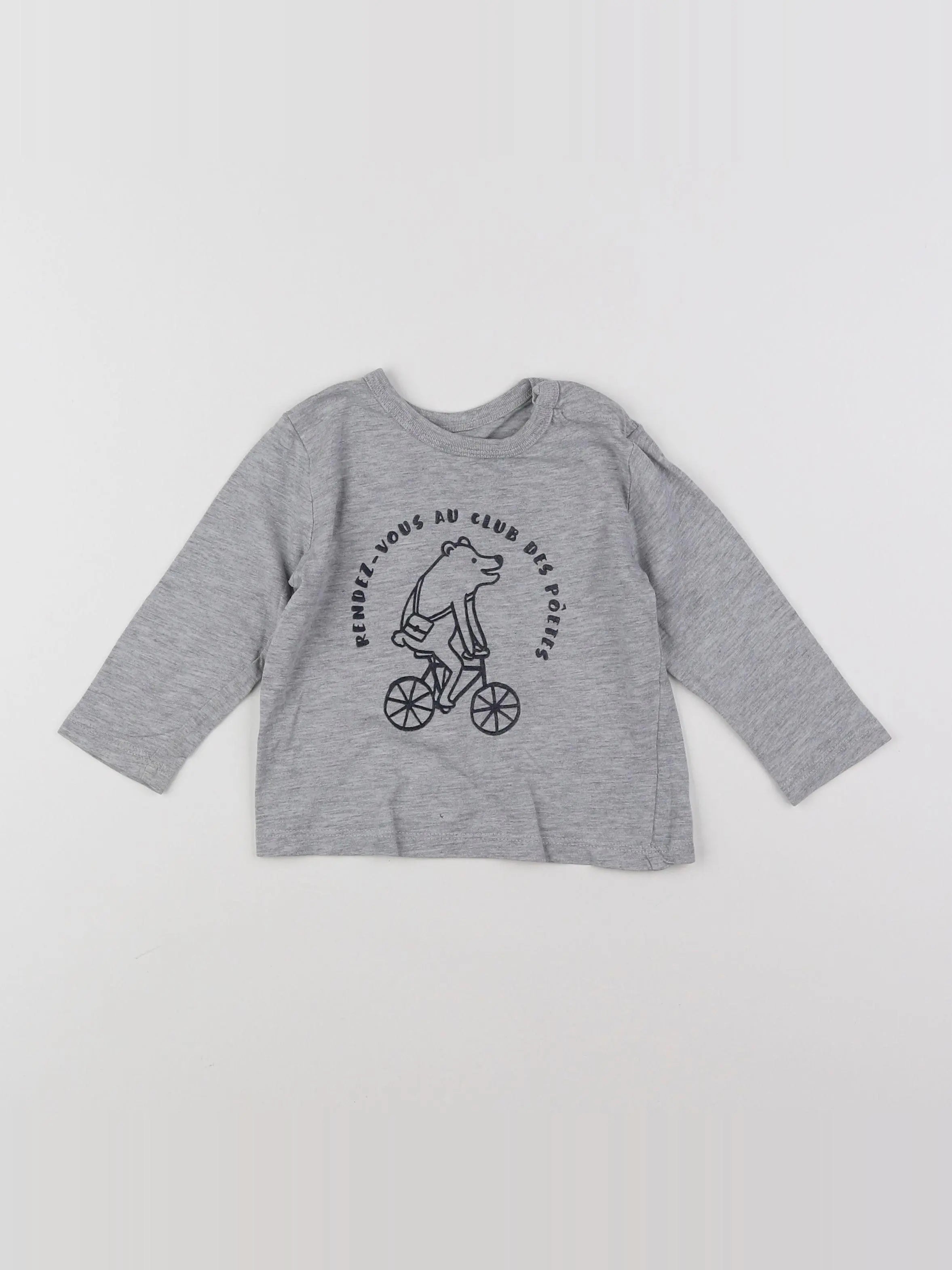 Boutchou - tee-shirt gris - 12 mois