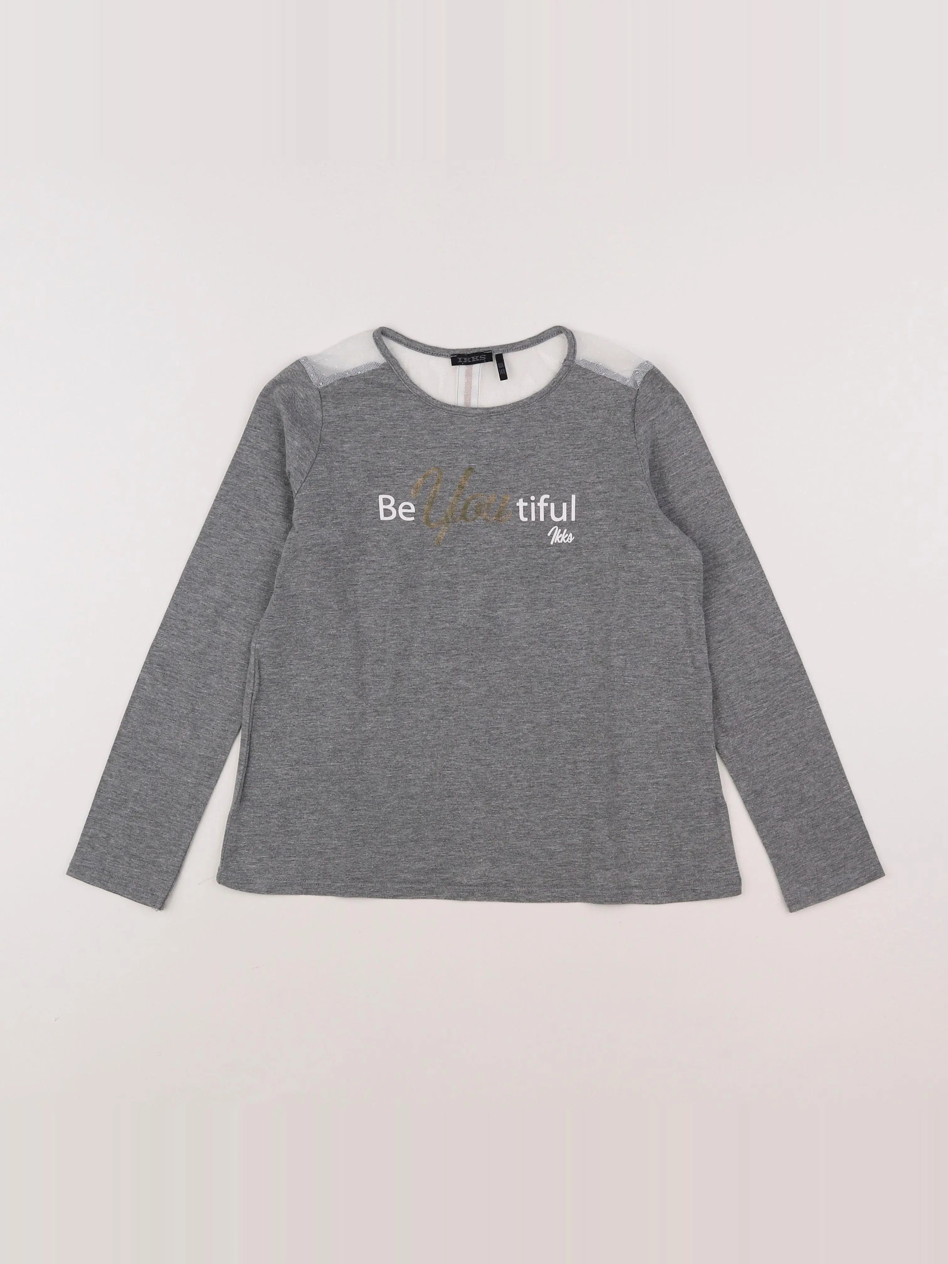 IKKS - tee-shirt gris - 10 ans