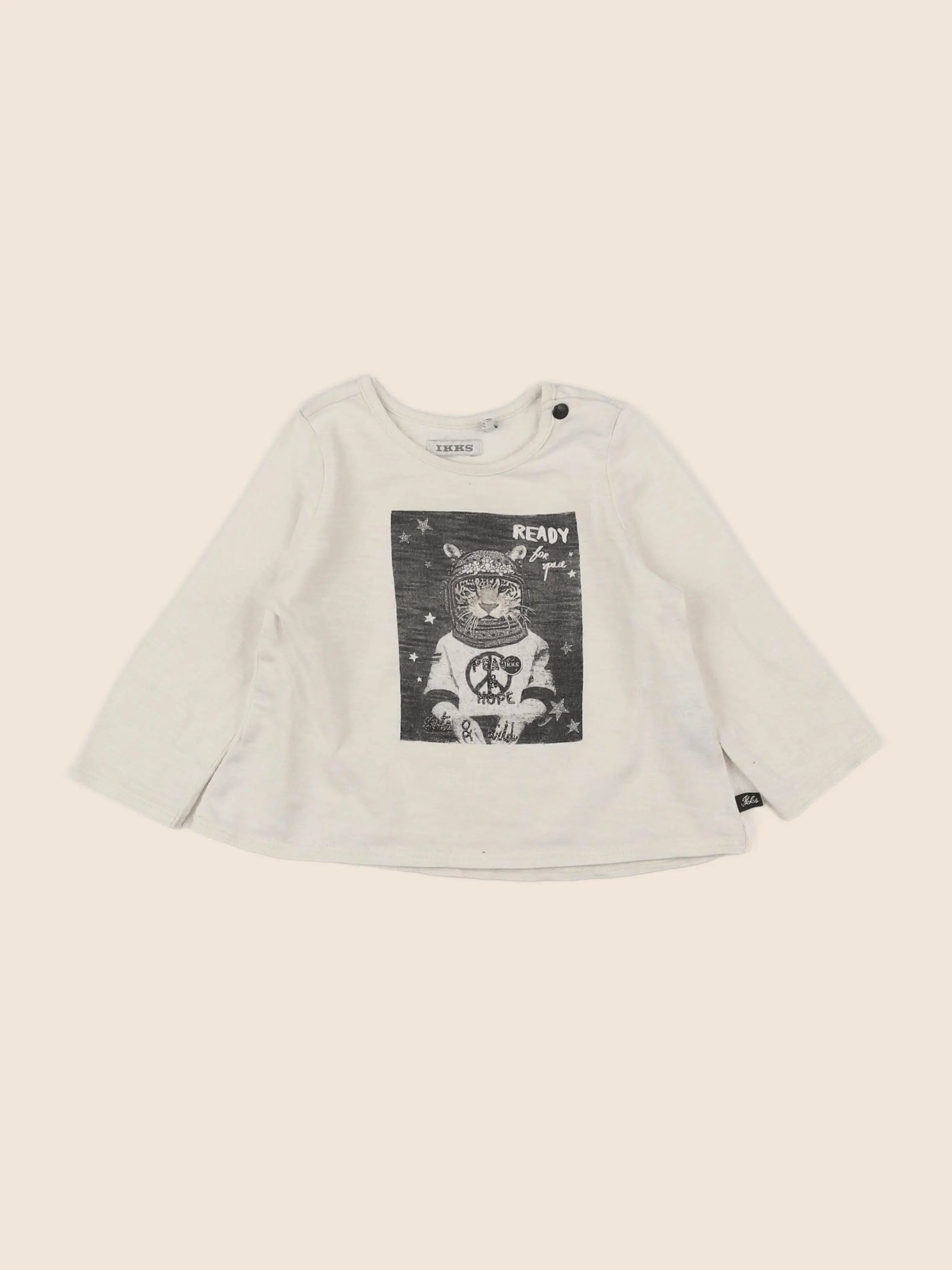 IKKS - tee-shirt beige - 12 mois