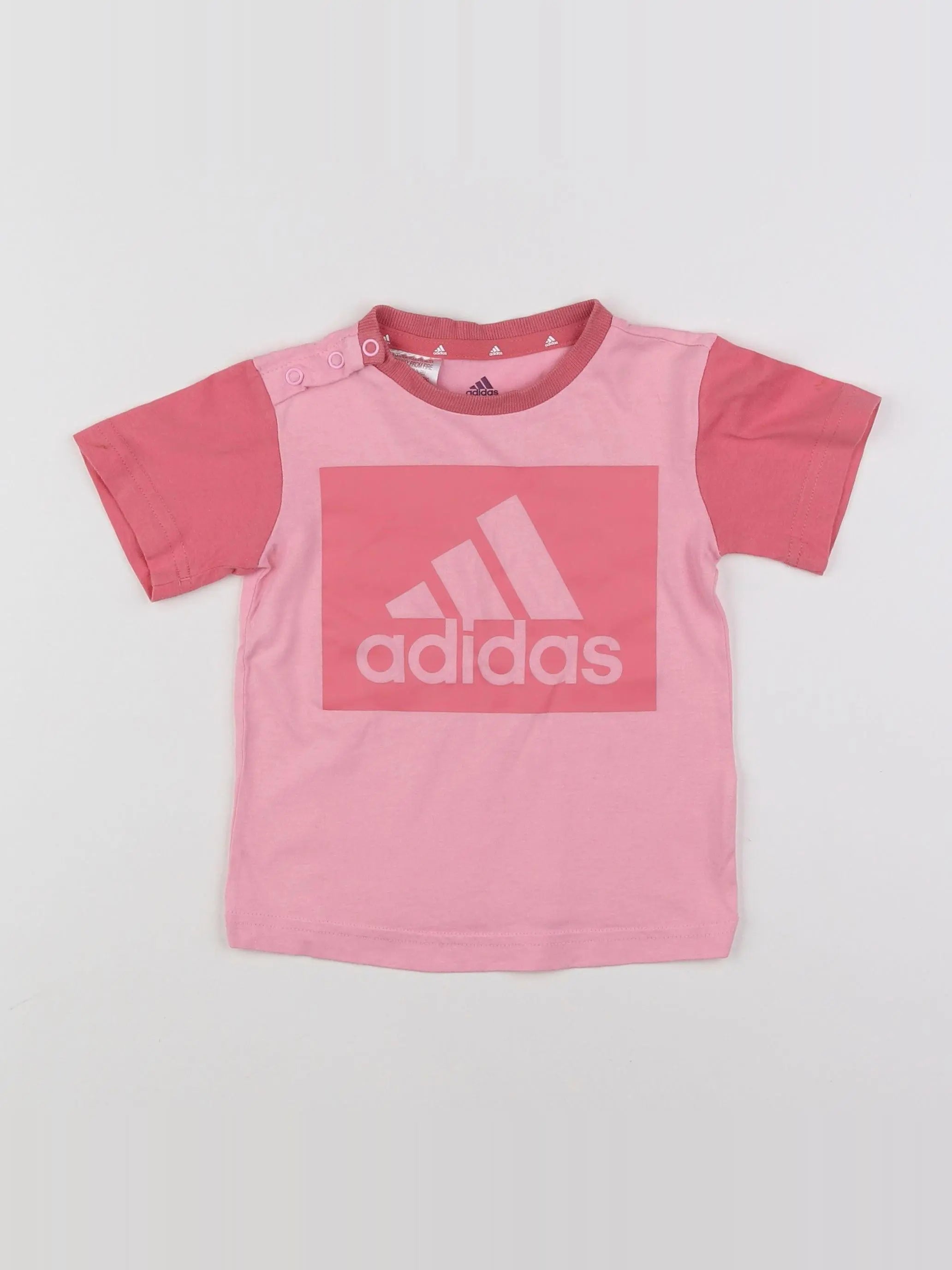 Adidas - tee-shirt rose - 9/12 mois