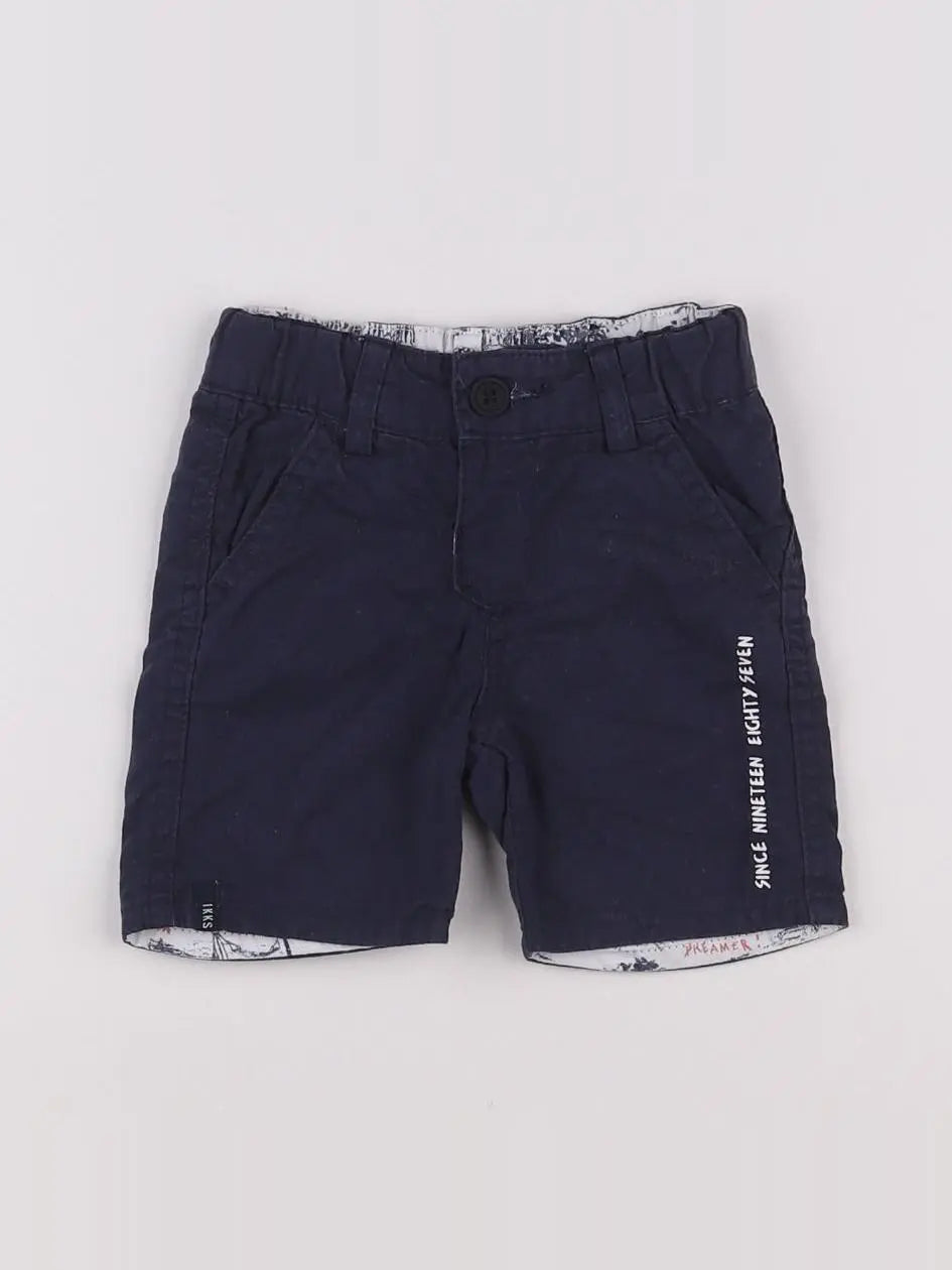 IKKS - short réversible bleu - 6 mois