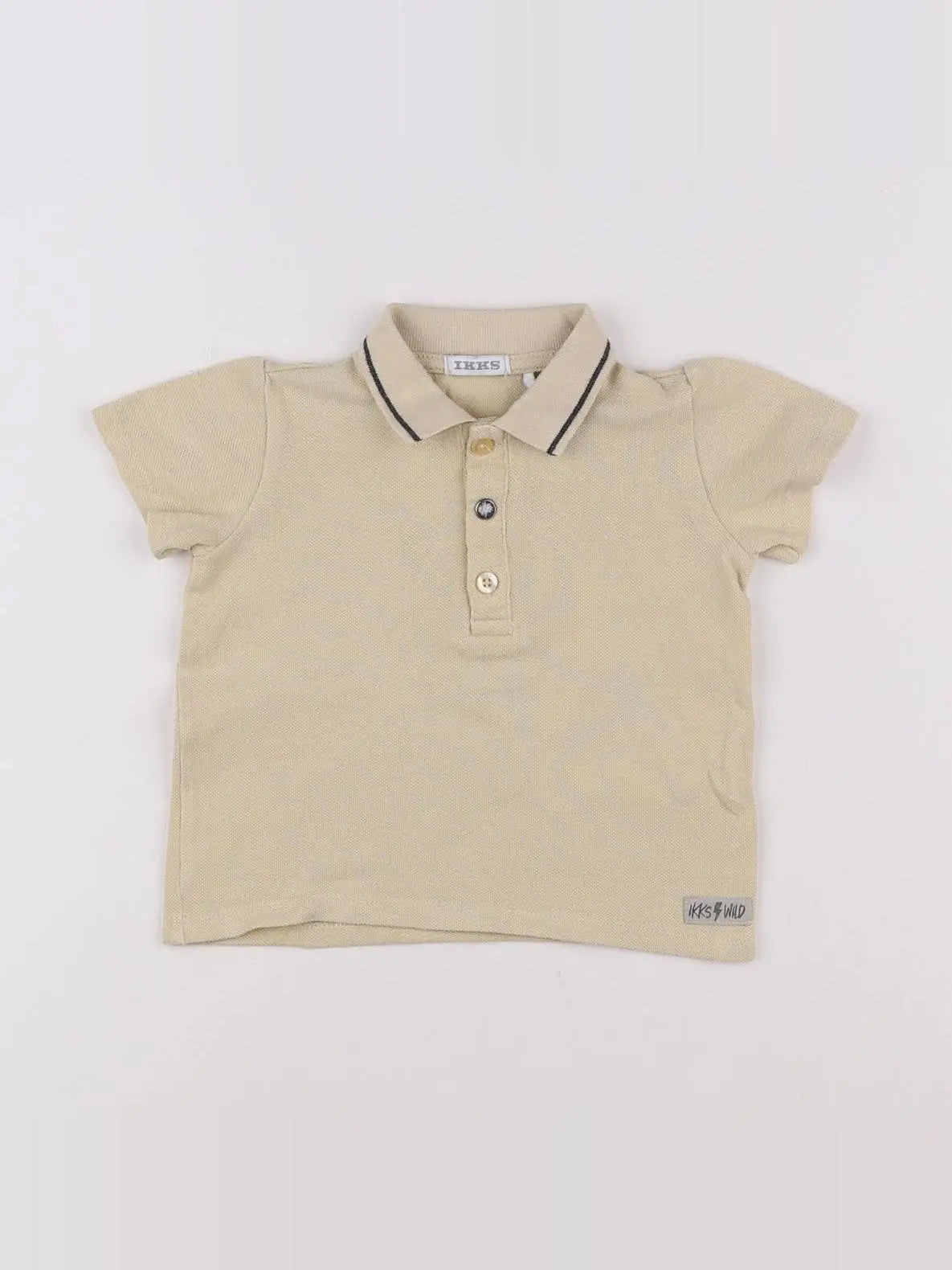 IKKS - polo imprimé au dos beige - 6 mois