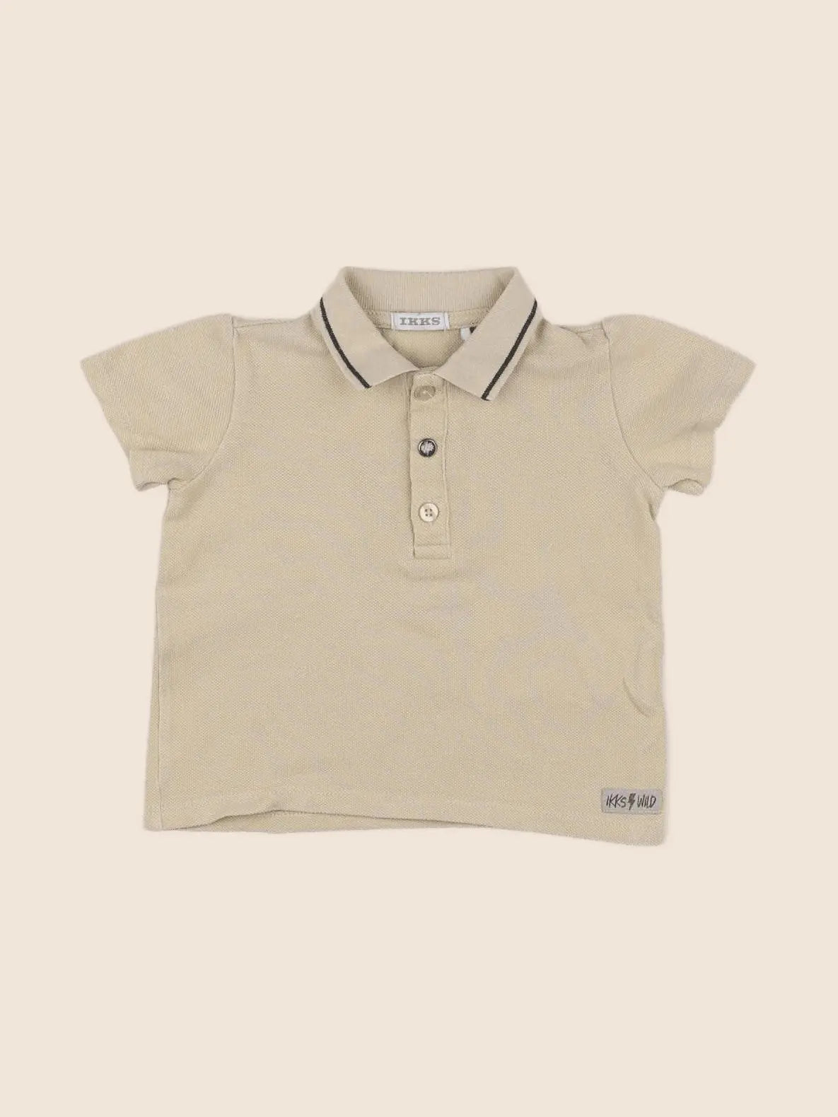 IKKS - polo imprimé au dos beige - 6 mois