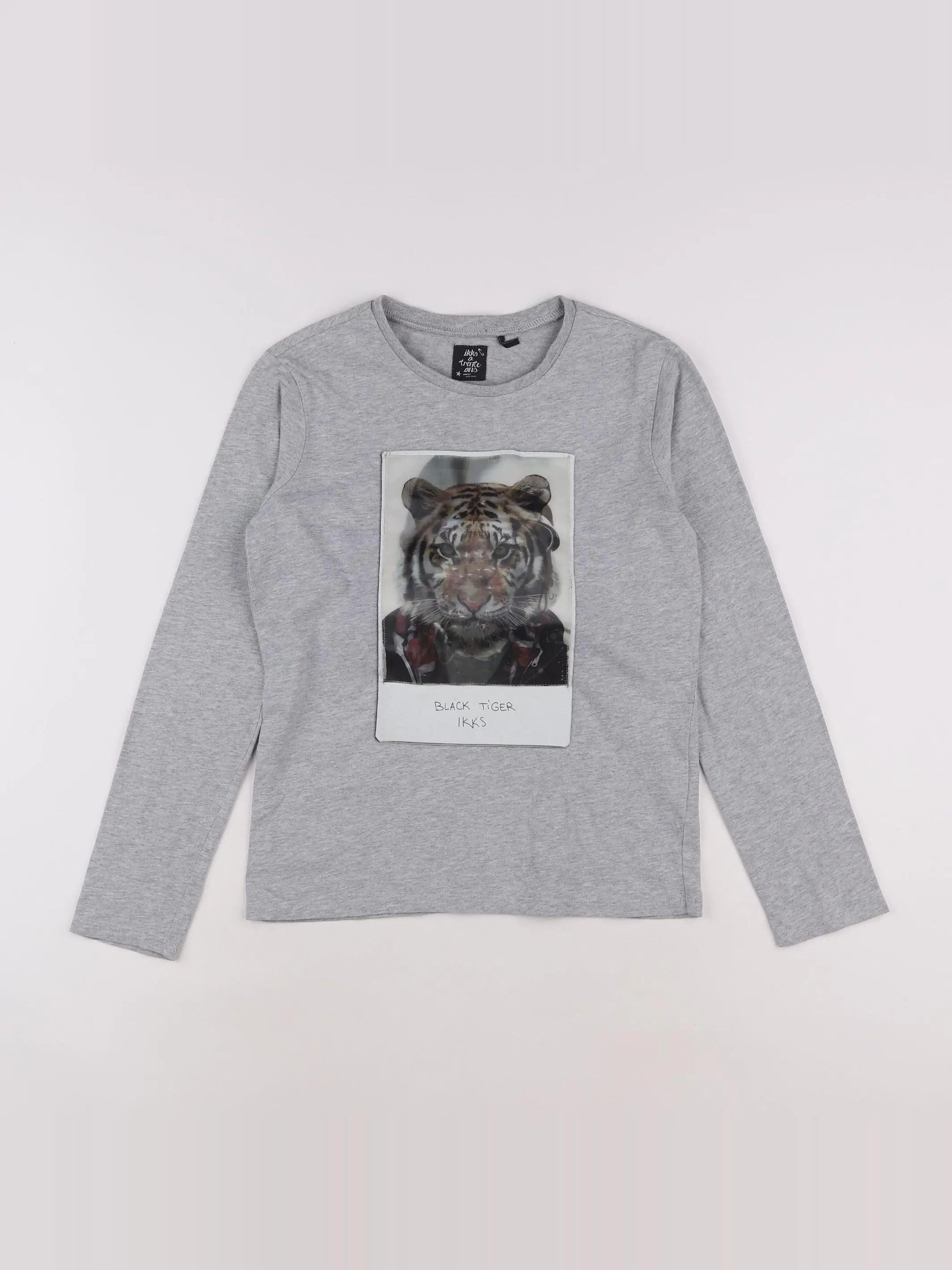 IKKS - tee-shirt gris - 10 ans