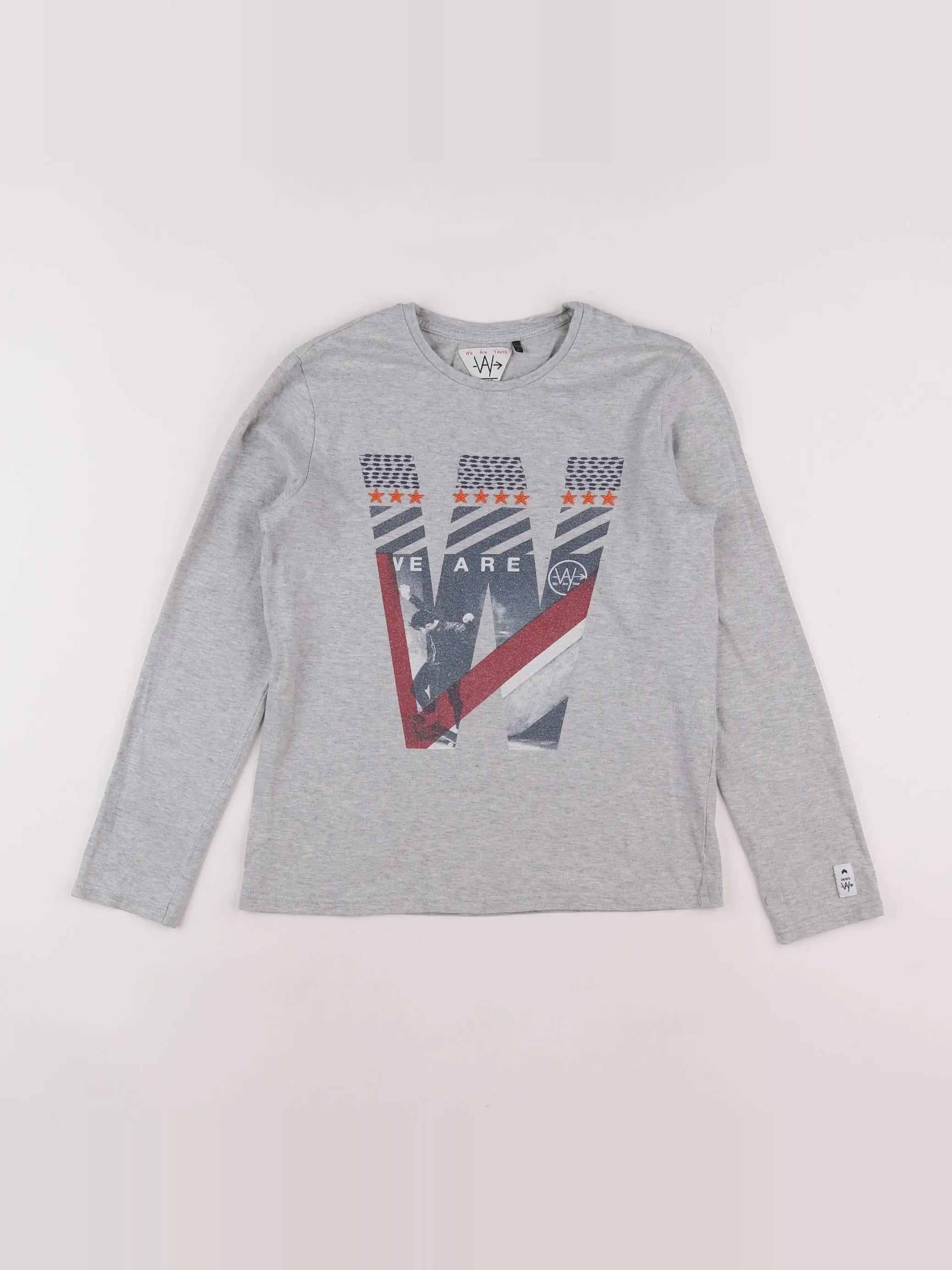 IKKS - tee-shirt gris - 10 ans