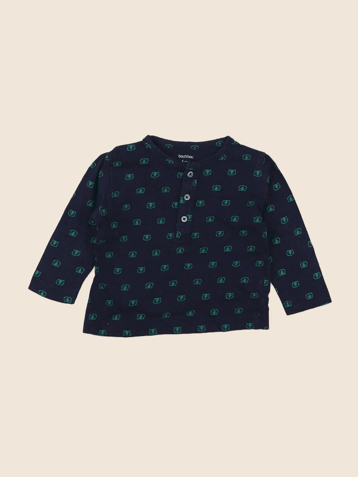 Boutchou - tee-shirt bleu - 6 mois
