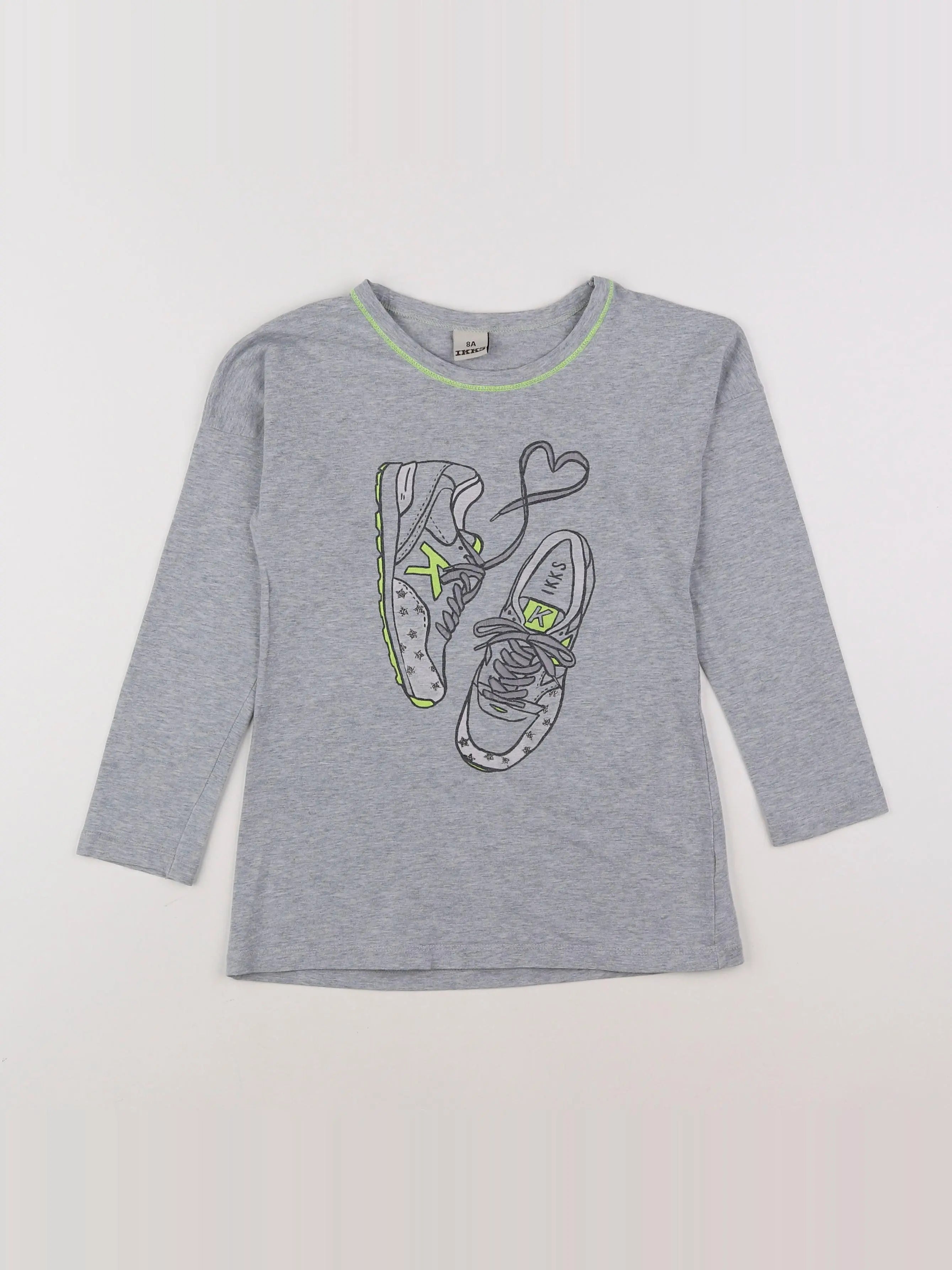 IKKS - tee-shirt gris - 8 ans