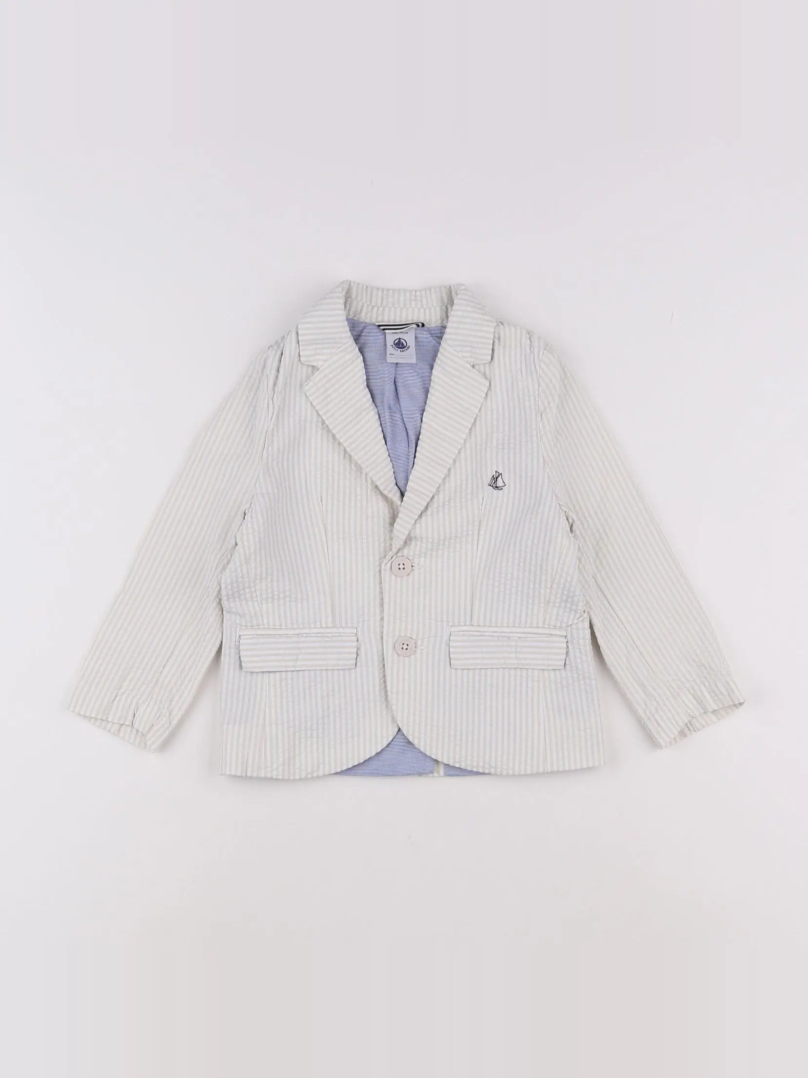 Petit Bateau - veste beige, blanc - 3 ans