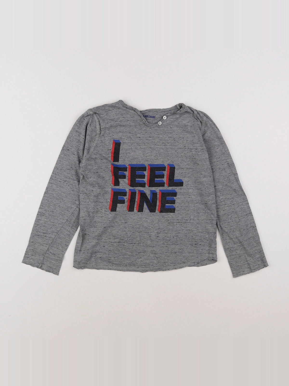 Zadig & Voltaire - tee-shirt gris - 8 ans