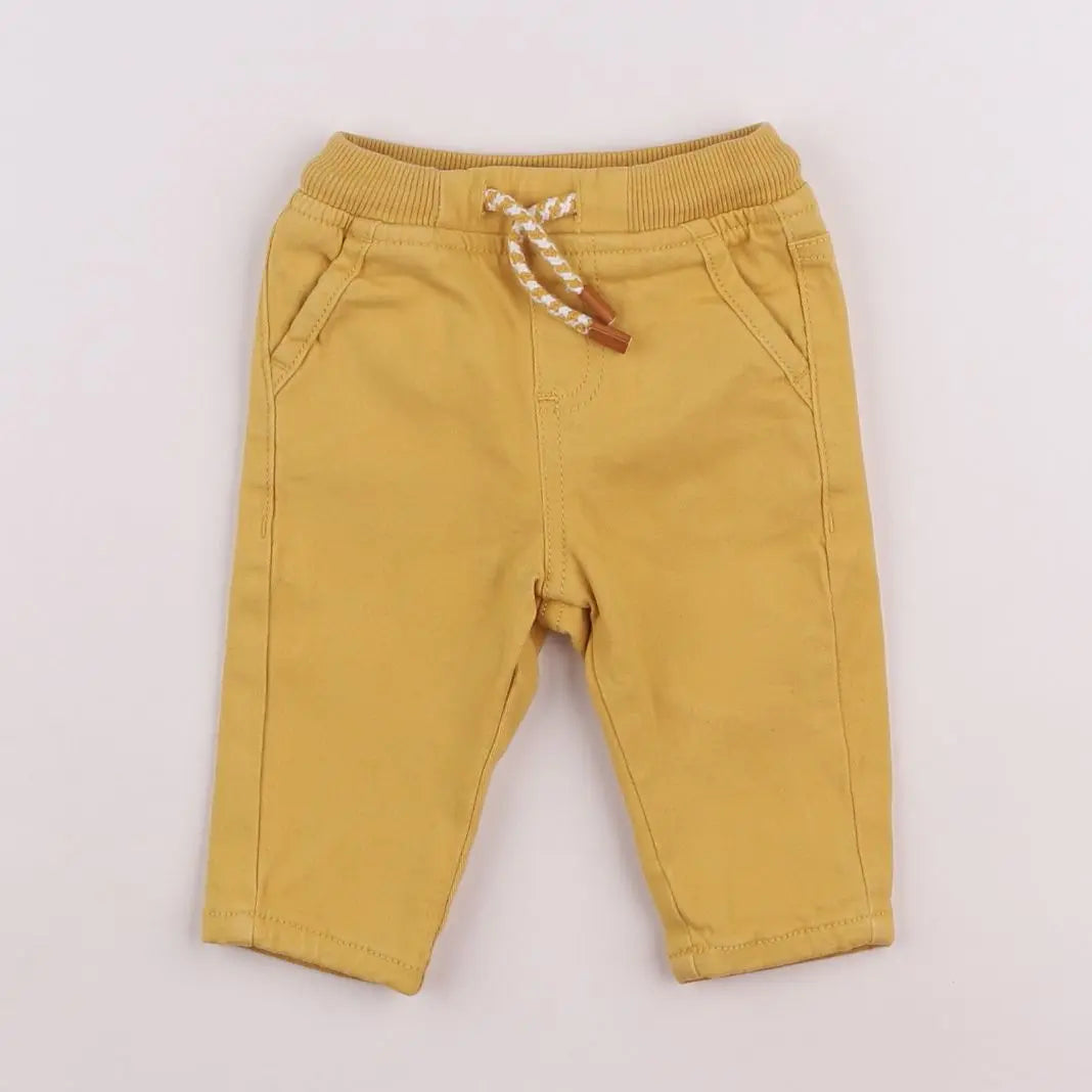 Vertbaudet - pantalon jaune - 3 mois