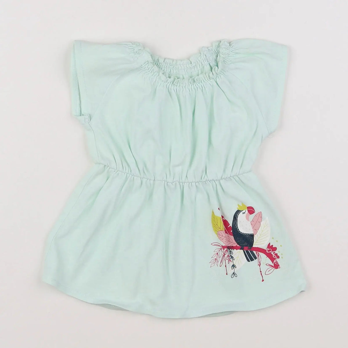 Vertbaudet - robe vert - 3 mois