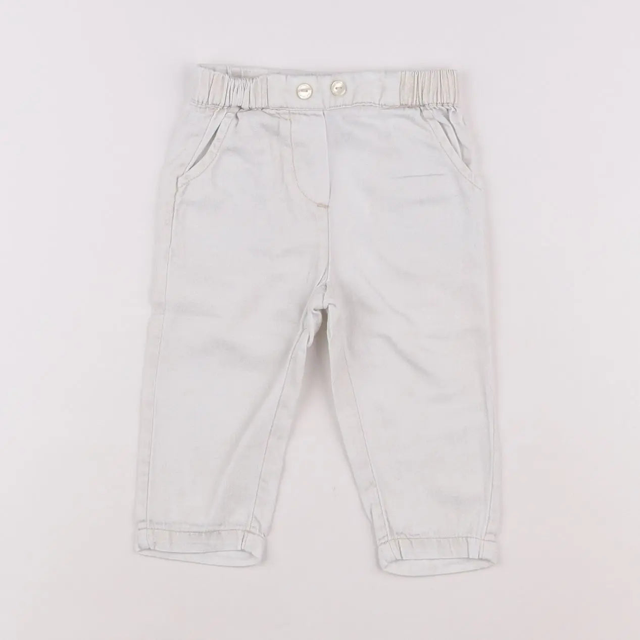 Vertbaudet - pantalon blanc - 12 mois