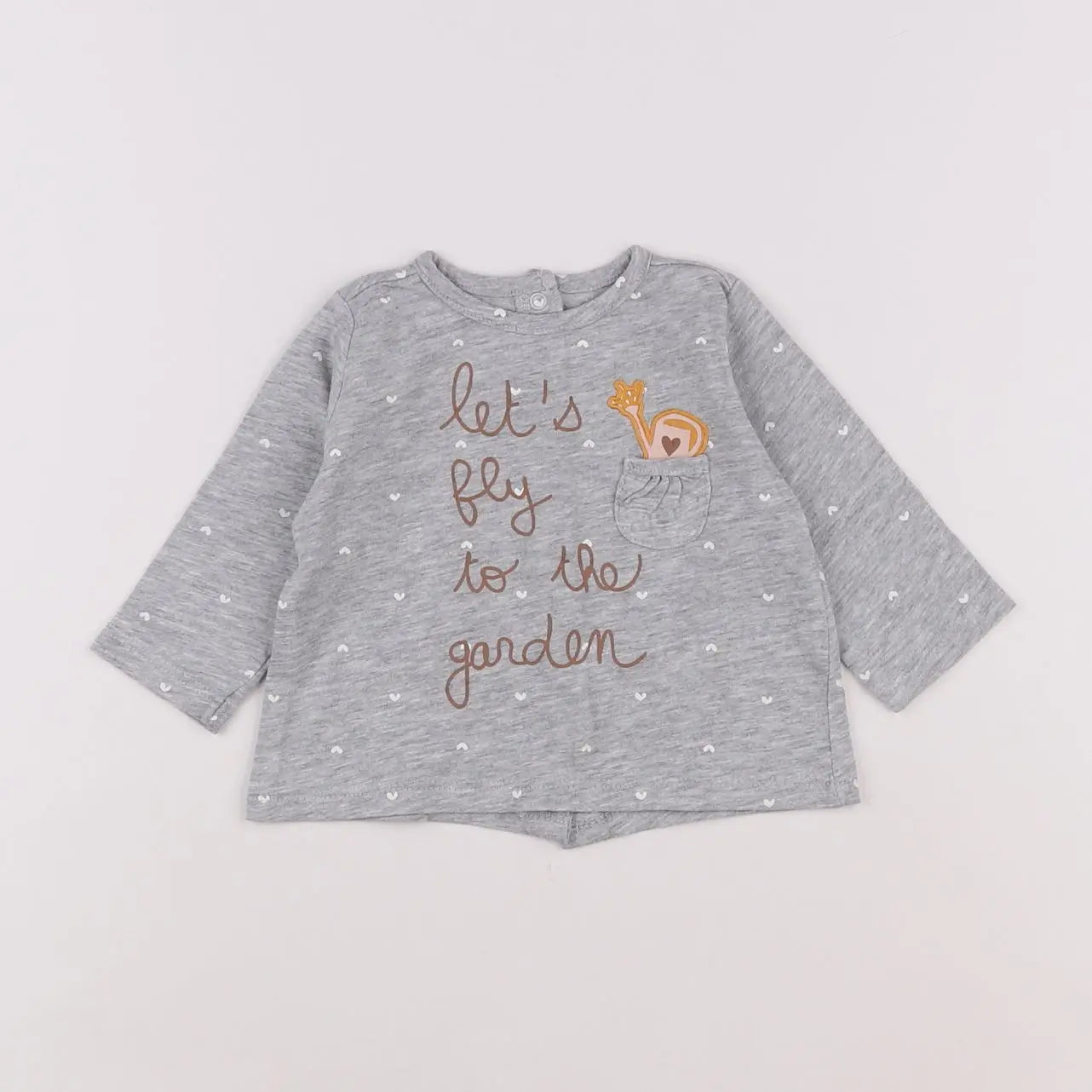Vertbaudet - tee-shirt gris - 3 mois